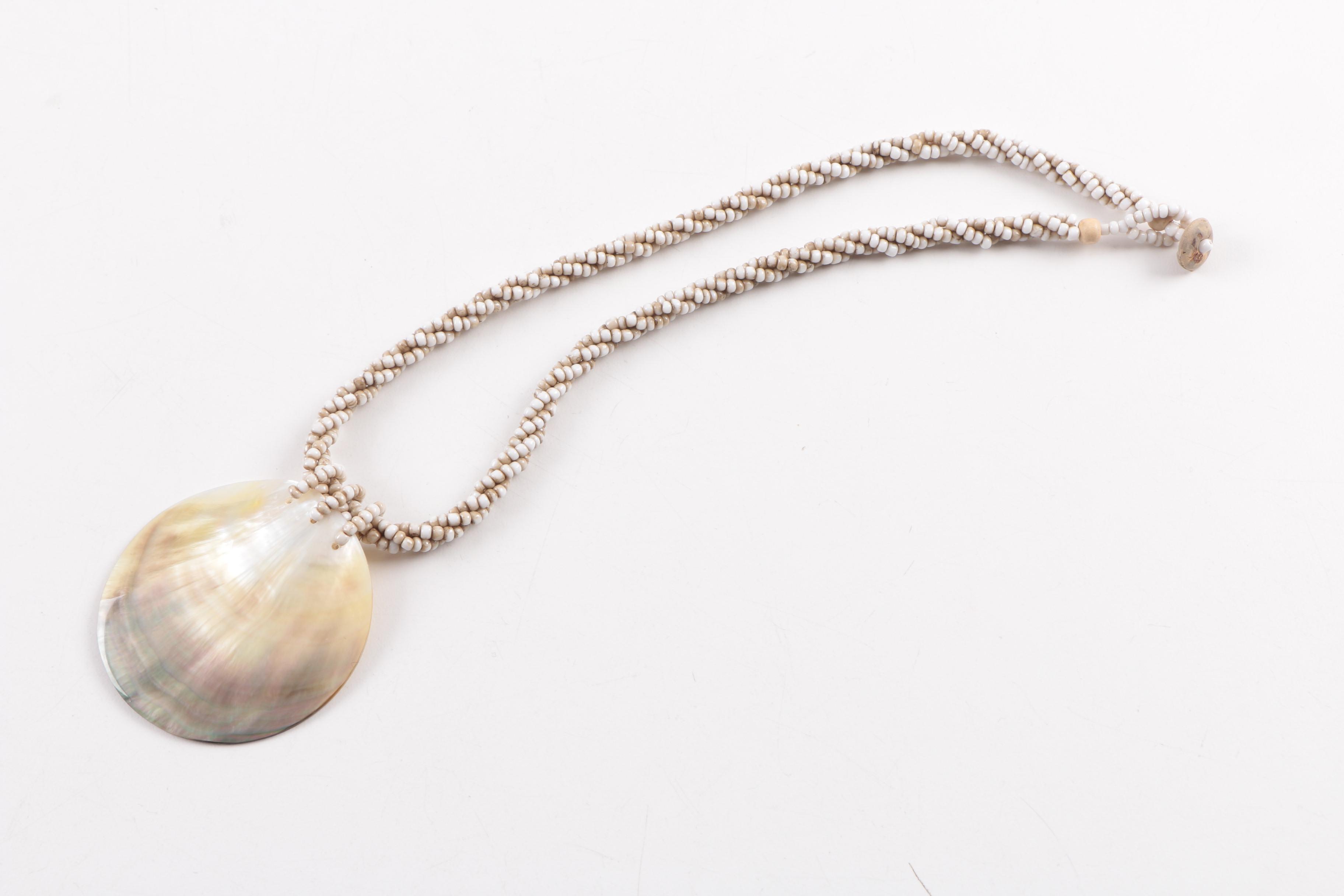 Assorted Costume Jewelry Including Pieces with Shell