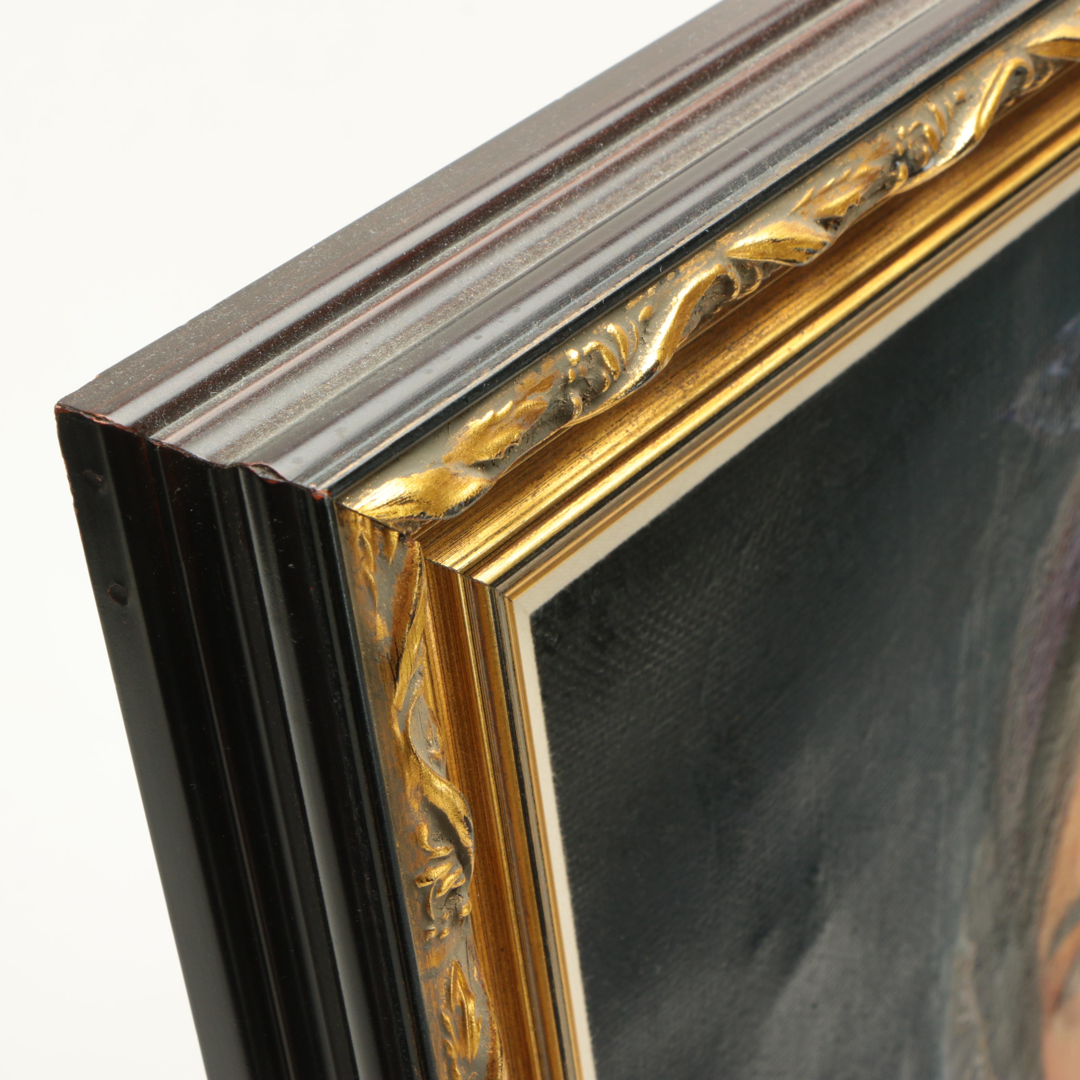 Maria Ballayeva Oil on Canvas "Girl in Russian Costume"