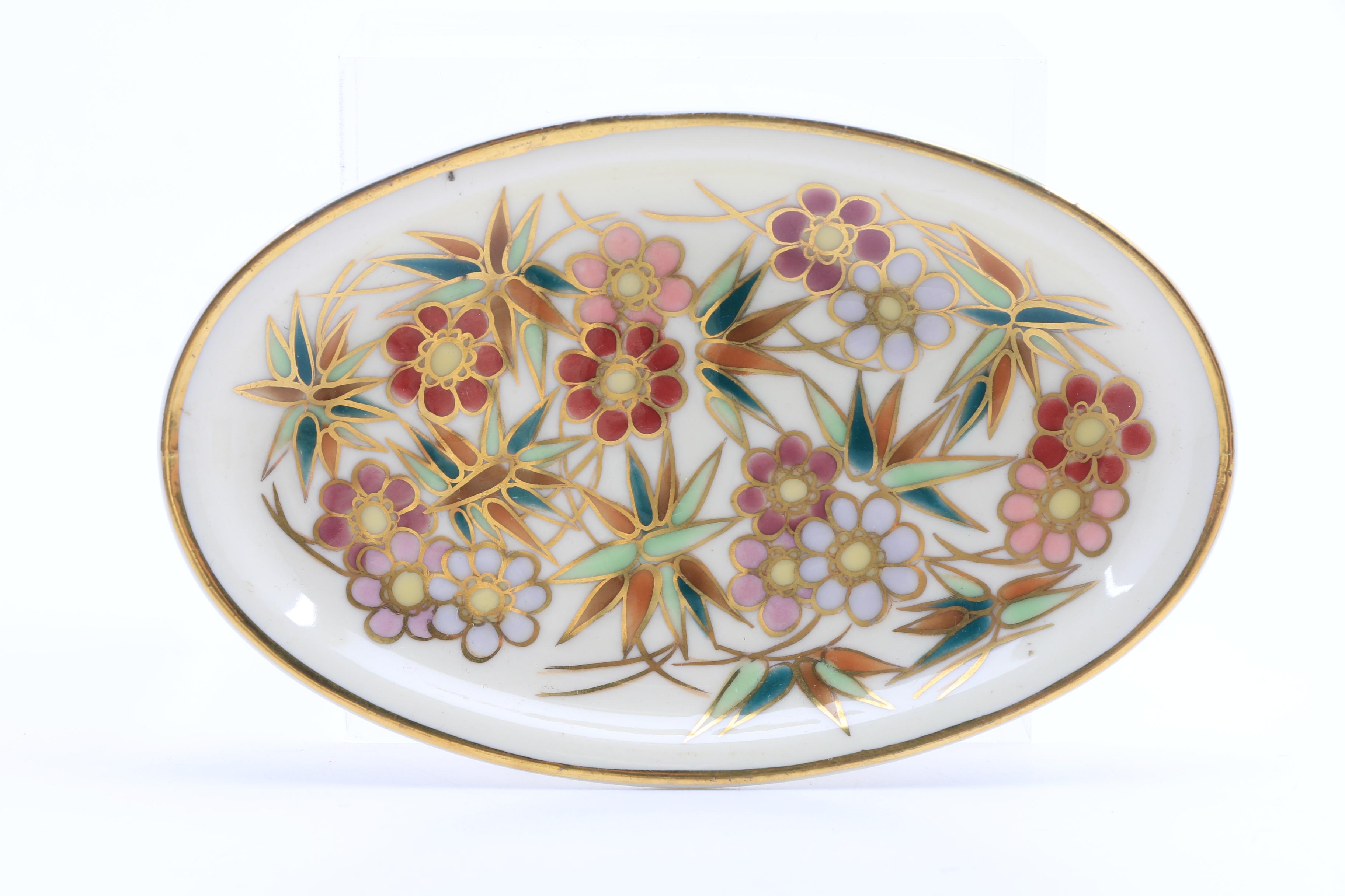 Zsolnay Hand Painted Porcelain Dresser Accessories