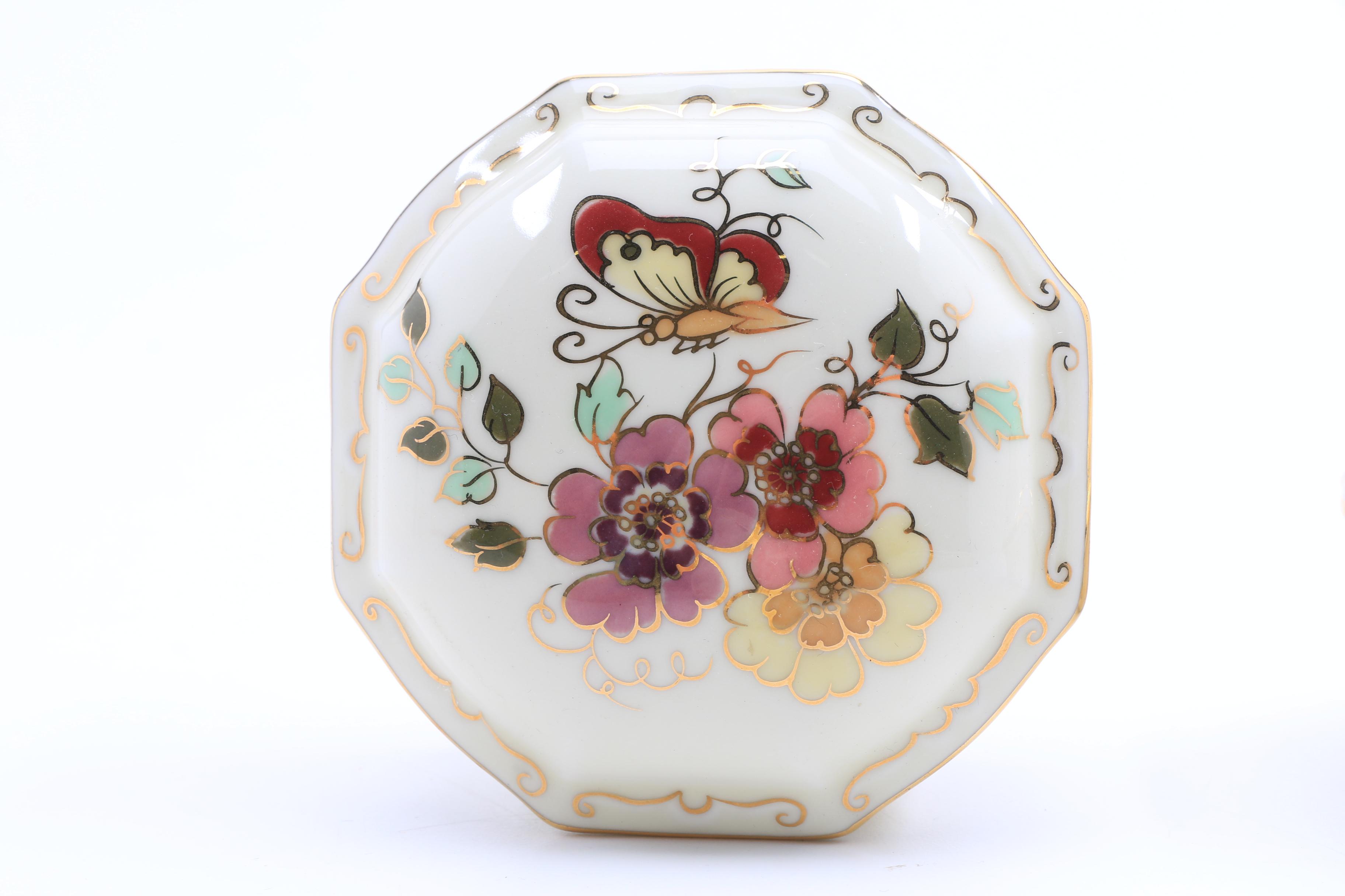 Zsolnay Hand Painted Porcelain Dresser Accessories