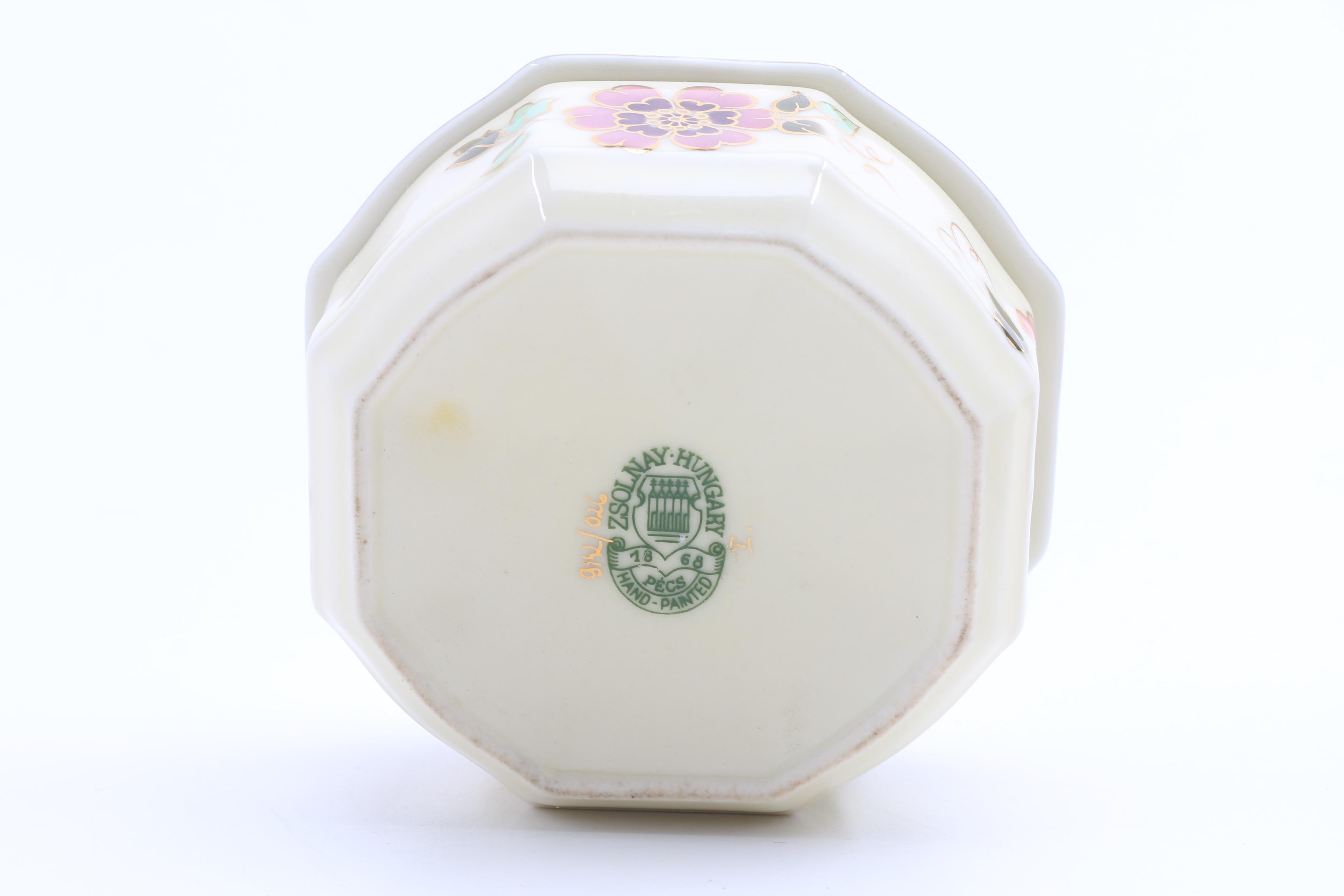 Zsolnay Hand Painted Porcelain Dresser Accessories