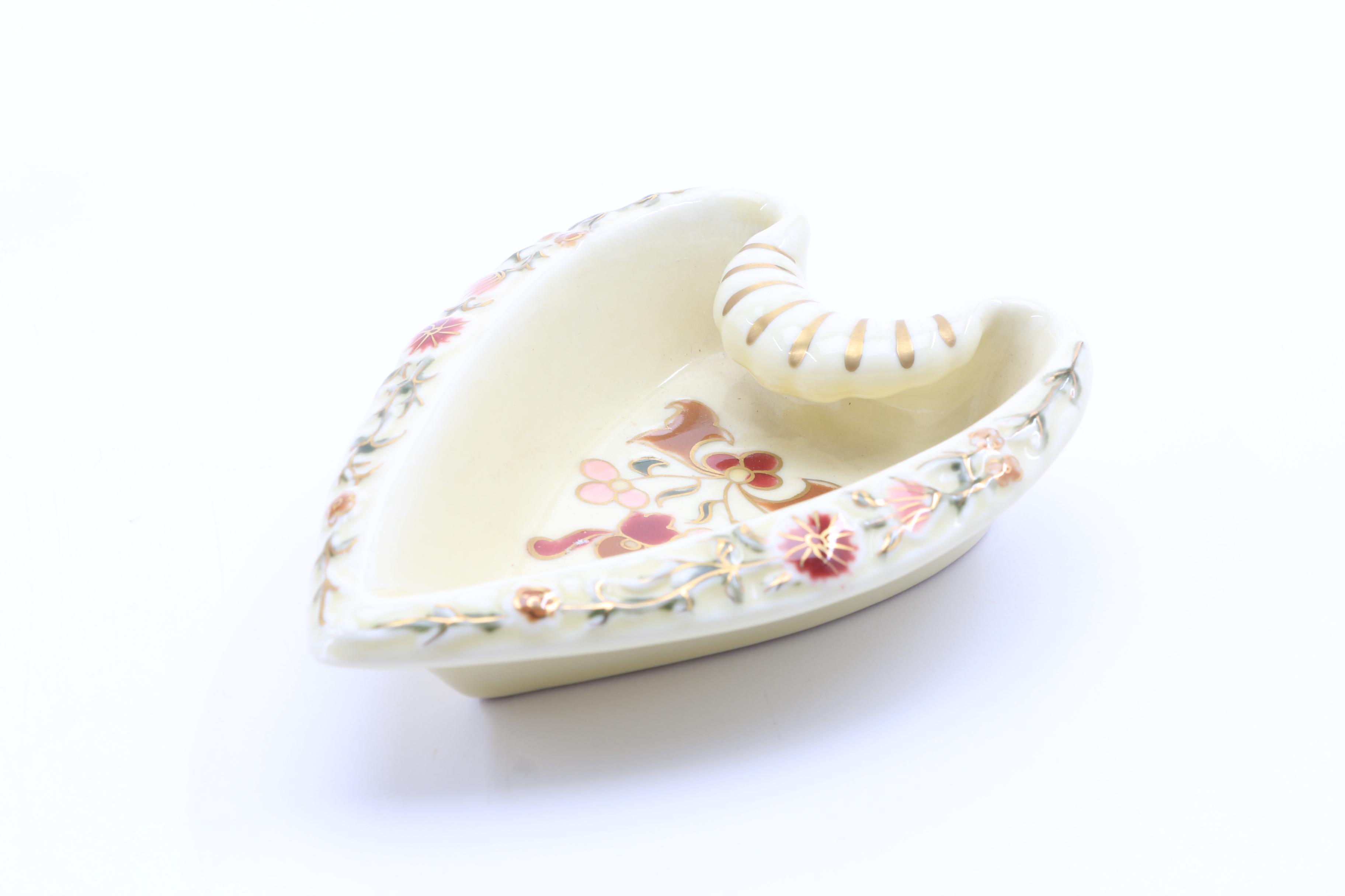 Zsolnay Hand Painted Porcelain Dresser Accessories