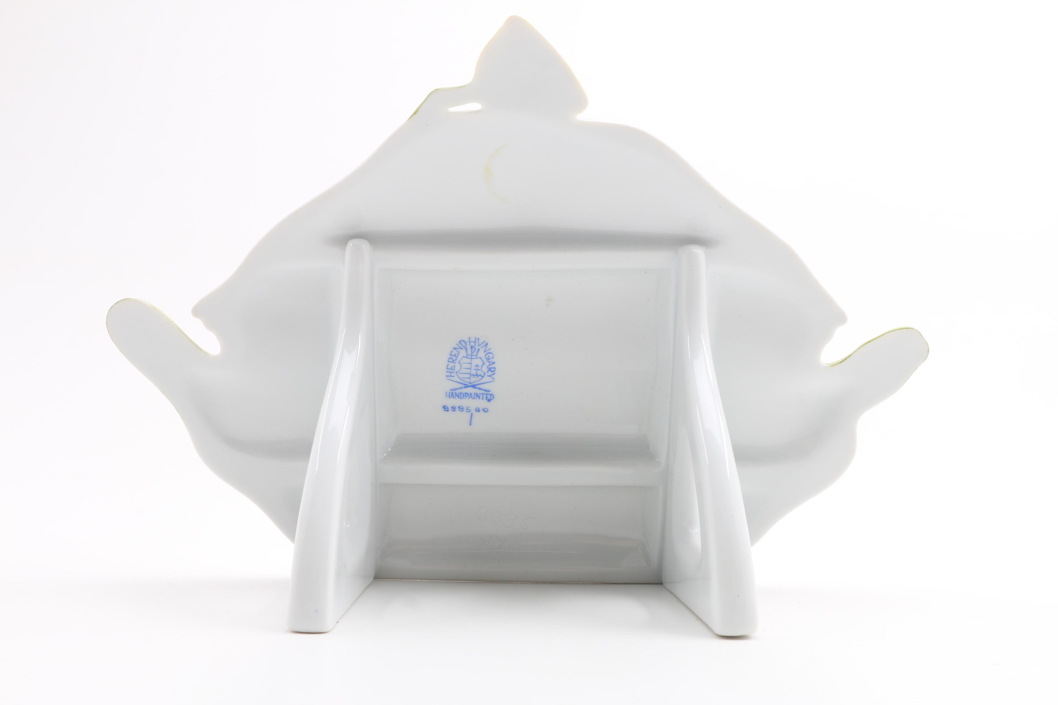 Two Herend "Rothschild Birds" Porcelain Display Signs