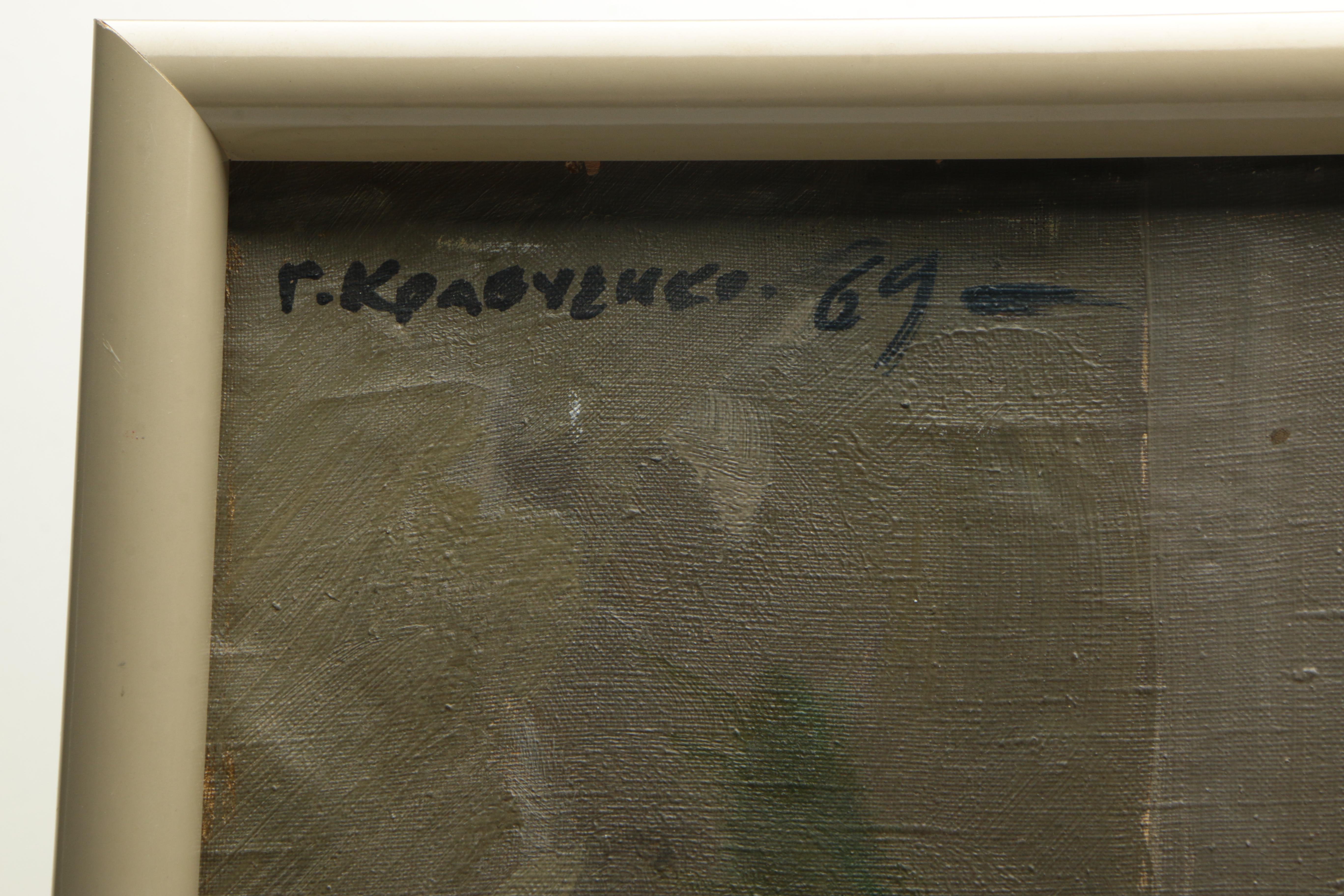 Grigory Kravchenko Oil Painting of a Russian Woman