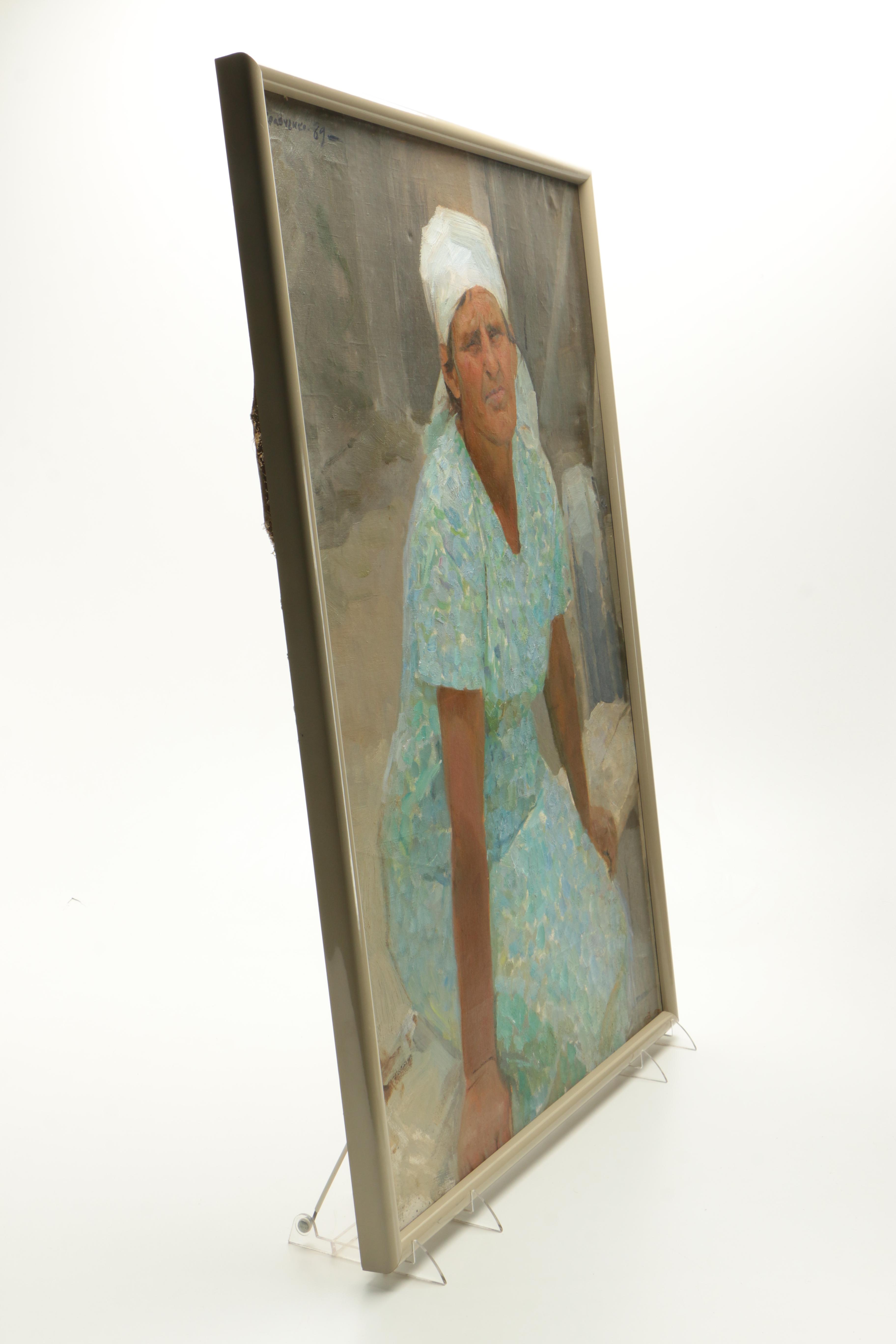 Grigory Kravchenko Oil Painting of a Russian Woman