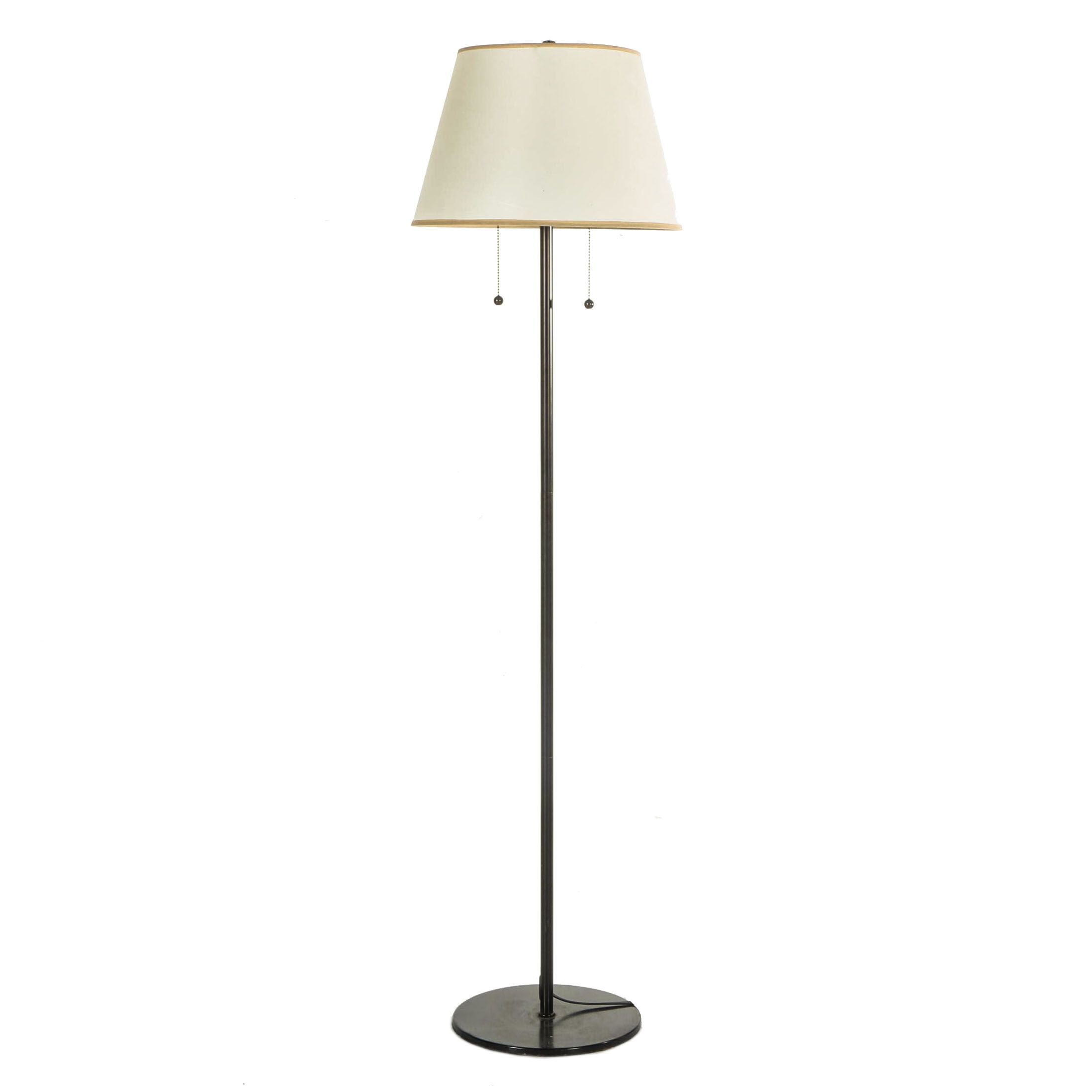 Black Dual Light Socket Floor Lamp