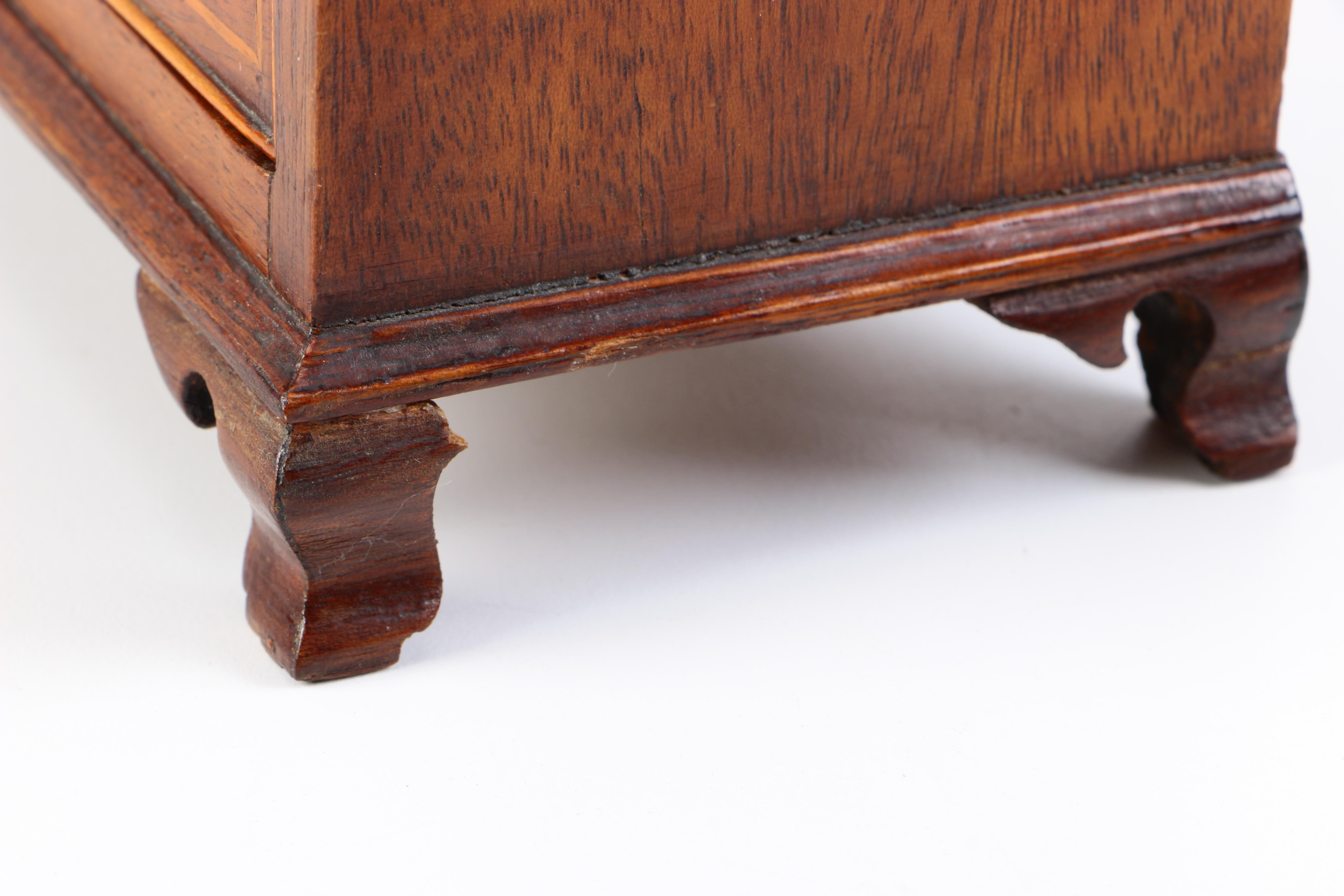 George III Miniature Chest of Drawers with Marquetry Inlay