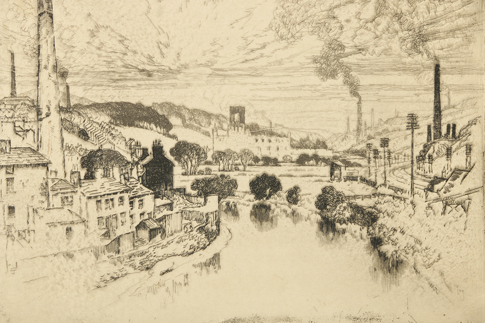 Joseph Pennell, "Kirkstall Abbey - Old and New [Leeds]", 1909