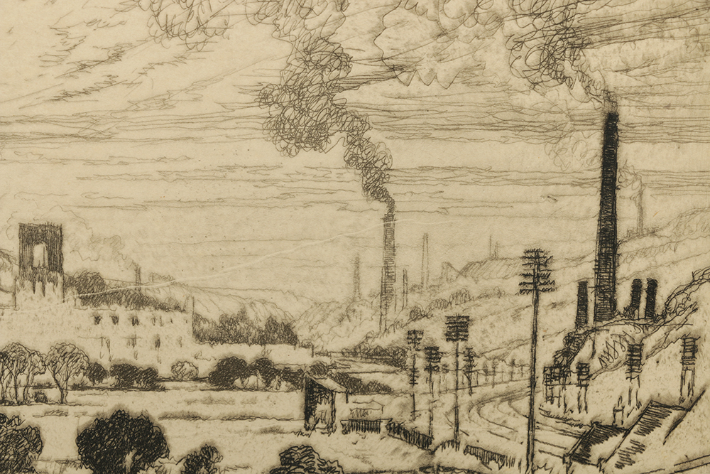 Joseph Pennell, "Kirkstall Abbey - Old and New [Leeds]", 1909