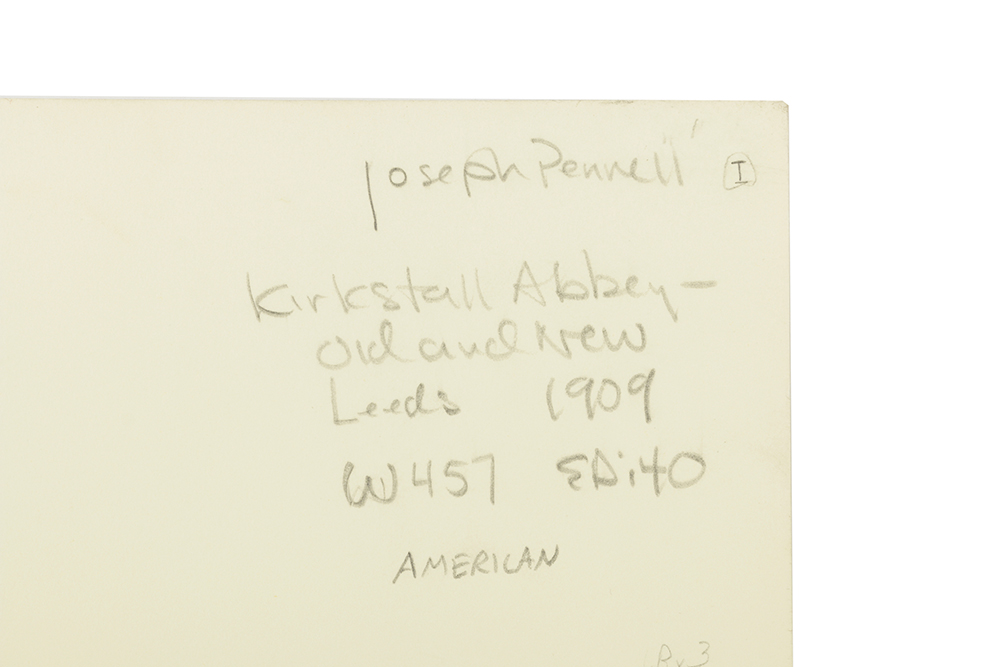Joseph Pennell, "Kirkstall Abbey - Old and New [Leeds]", 1909