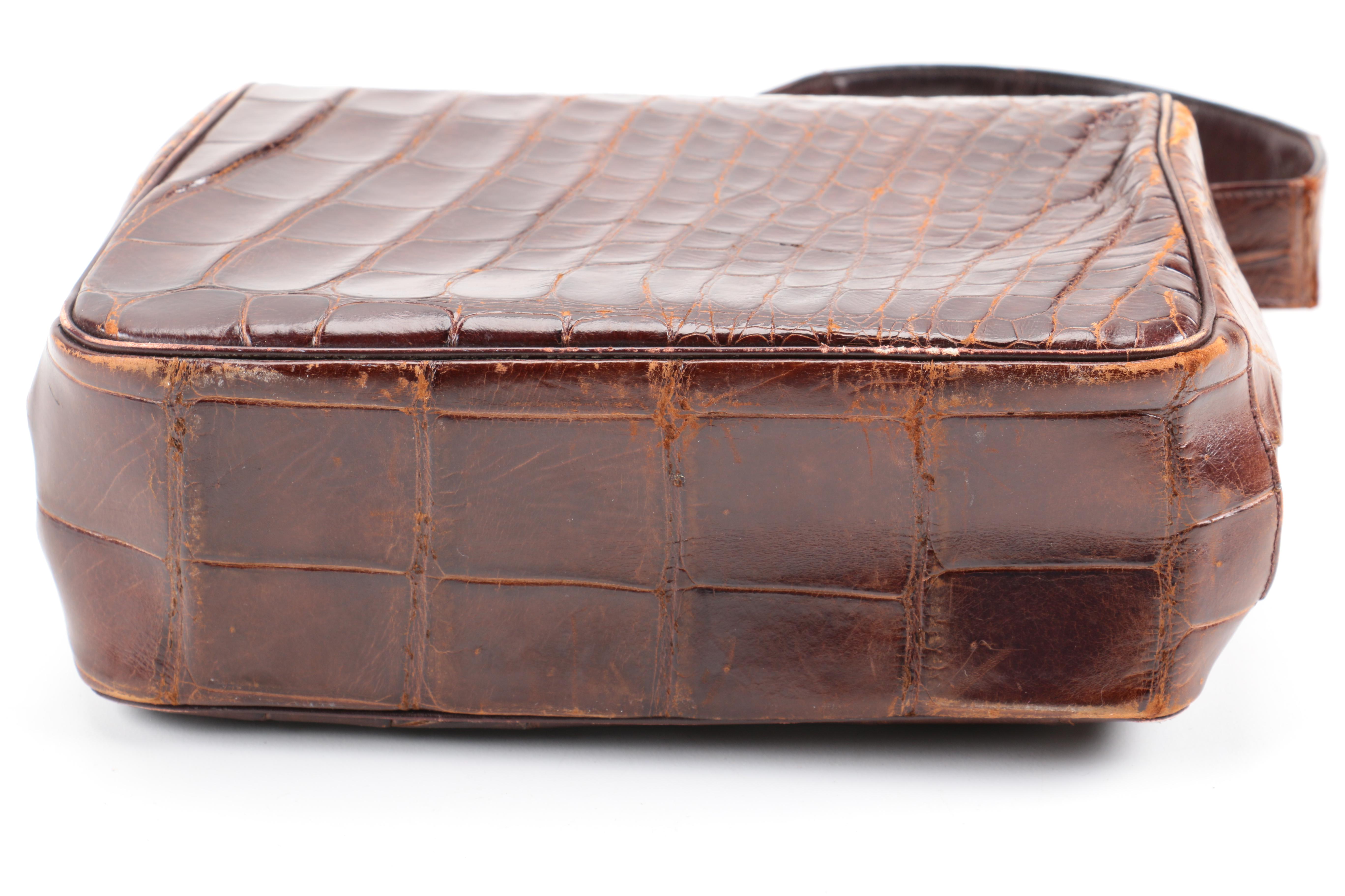 Circa 1950s Lesco Crocodile Handbag