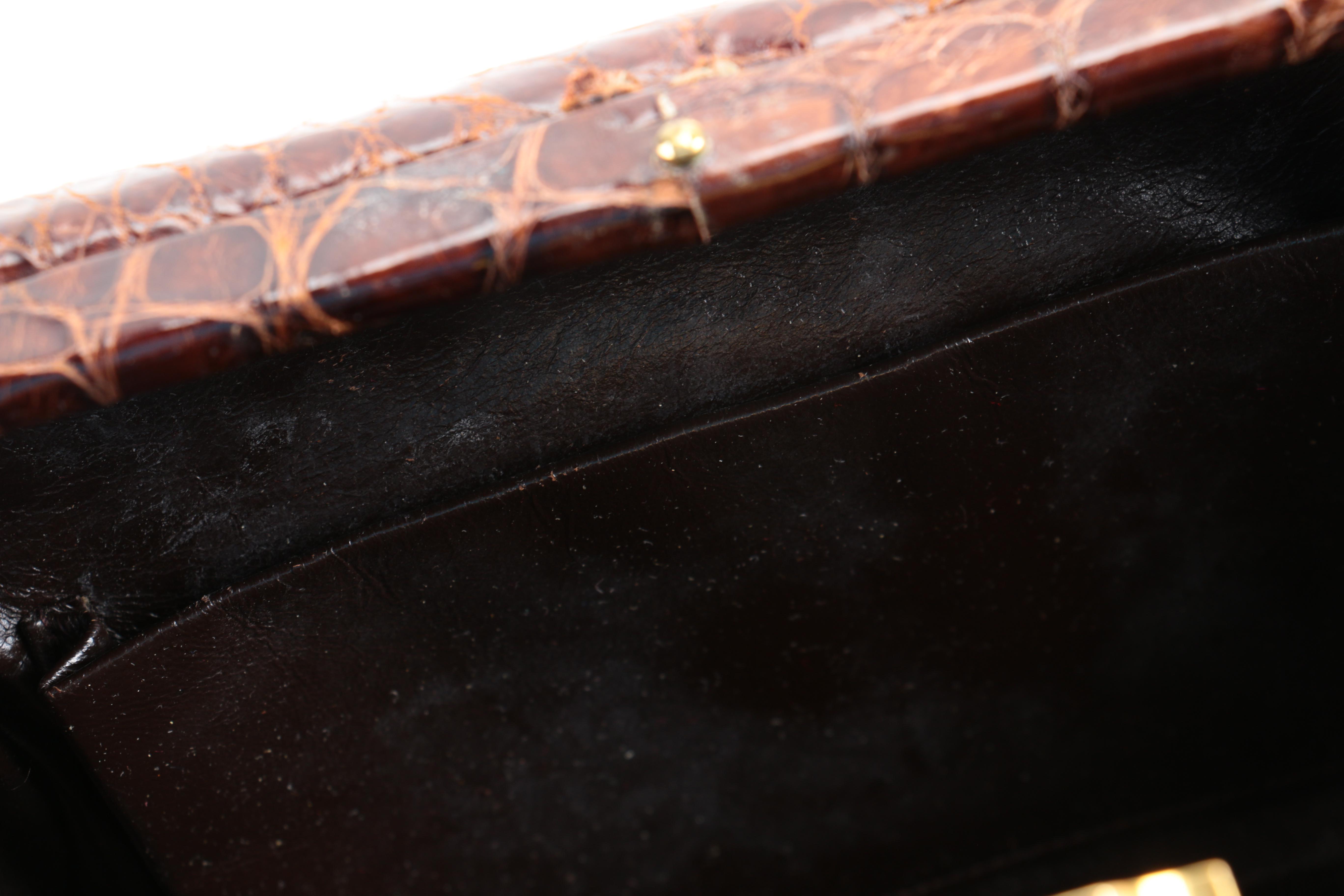 Circa 1950s Lesco Crocodile Handbag