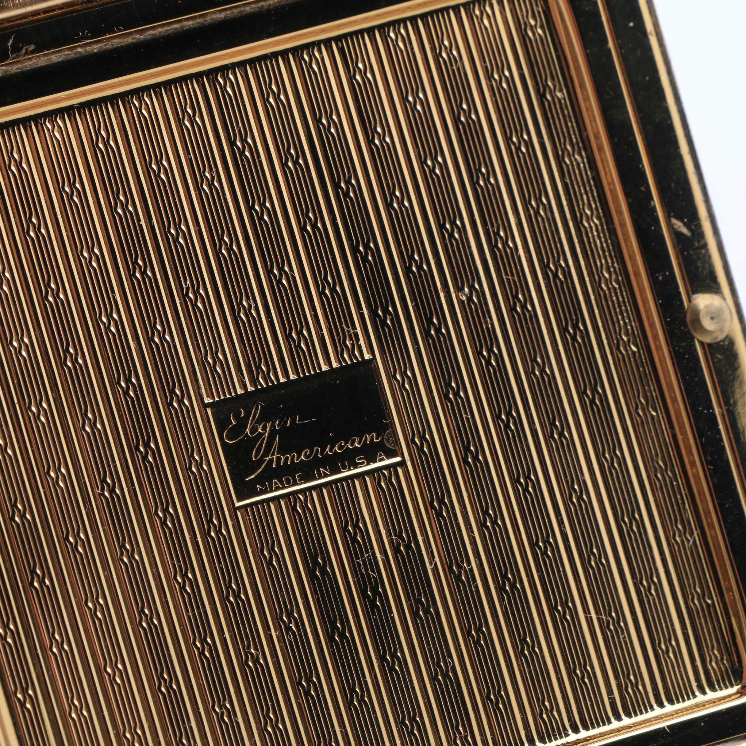 Six Vintage Gold Tone Compacts