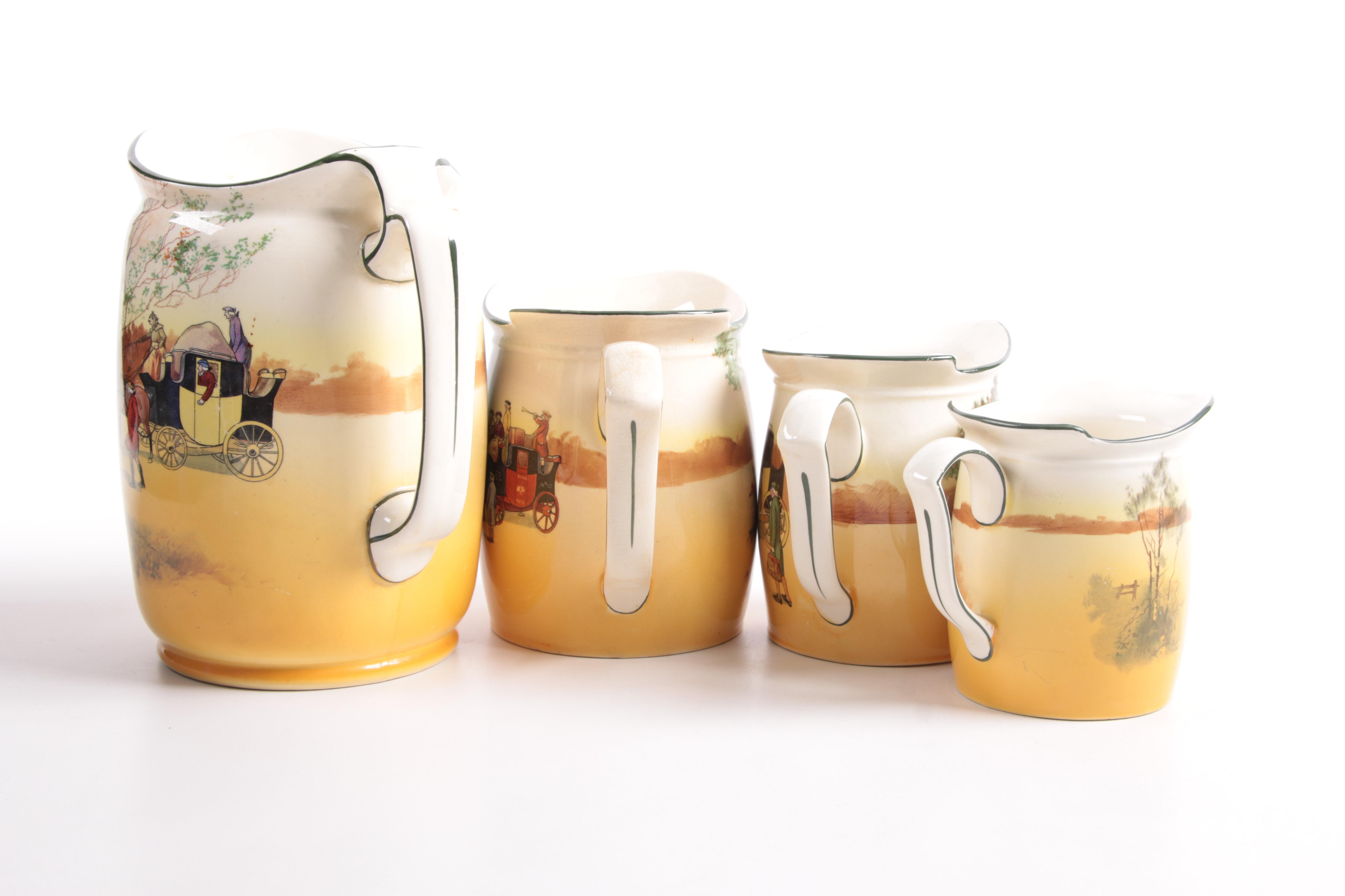 Royal Doulton "Coaching Days" Pitchers