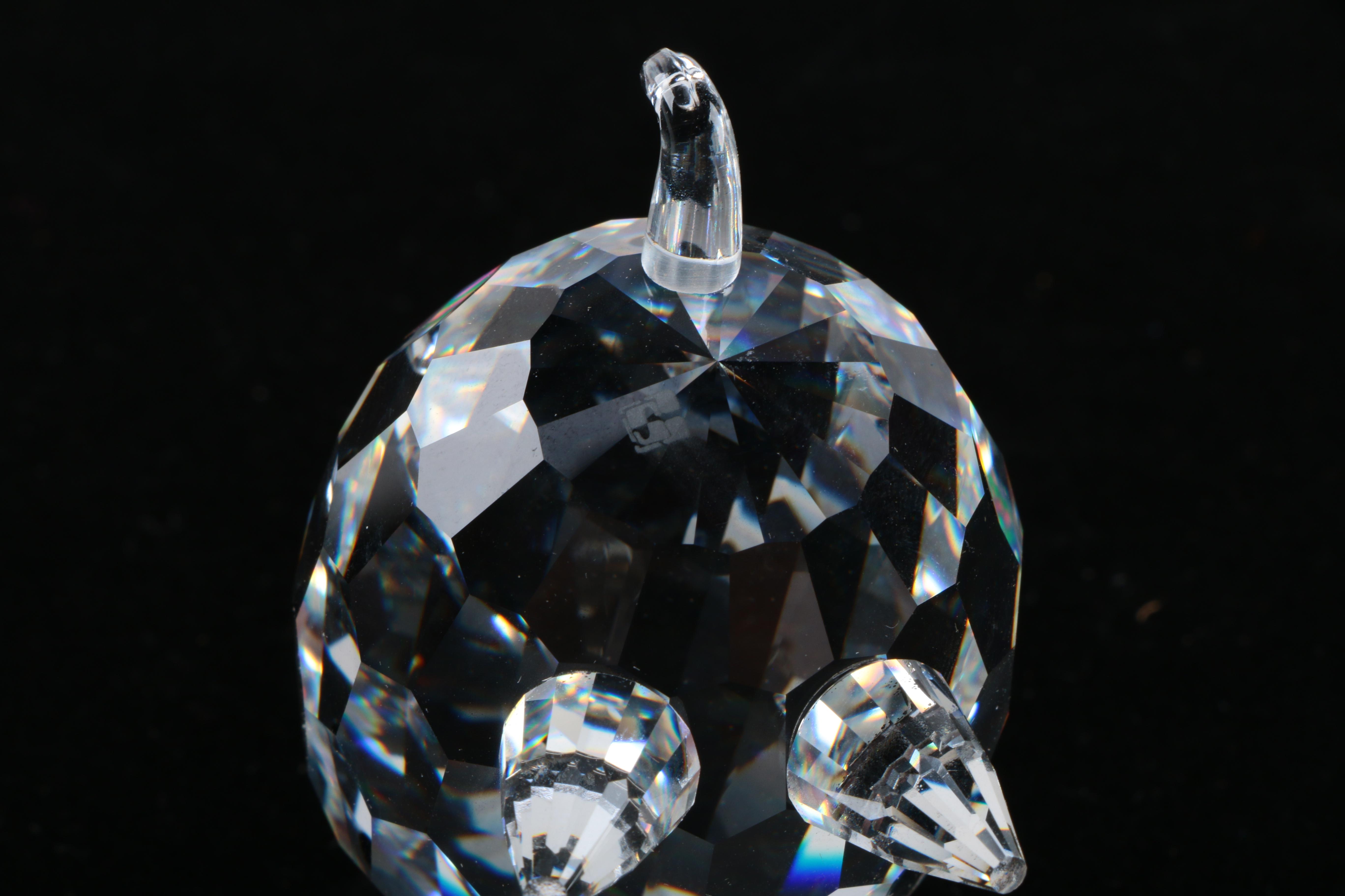 Vintage Swarovski Silver Crystal Pig Figurine