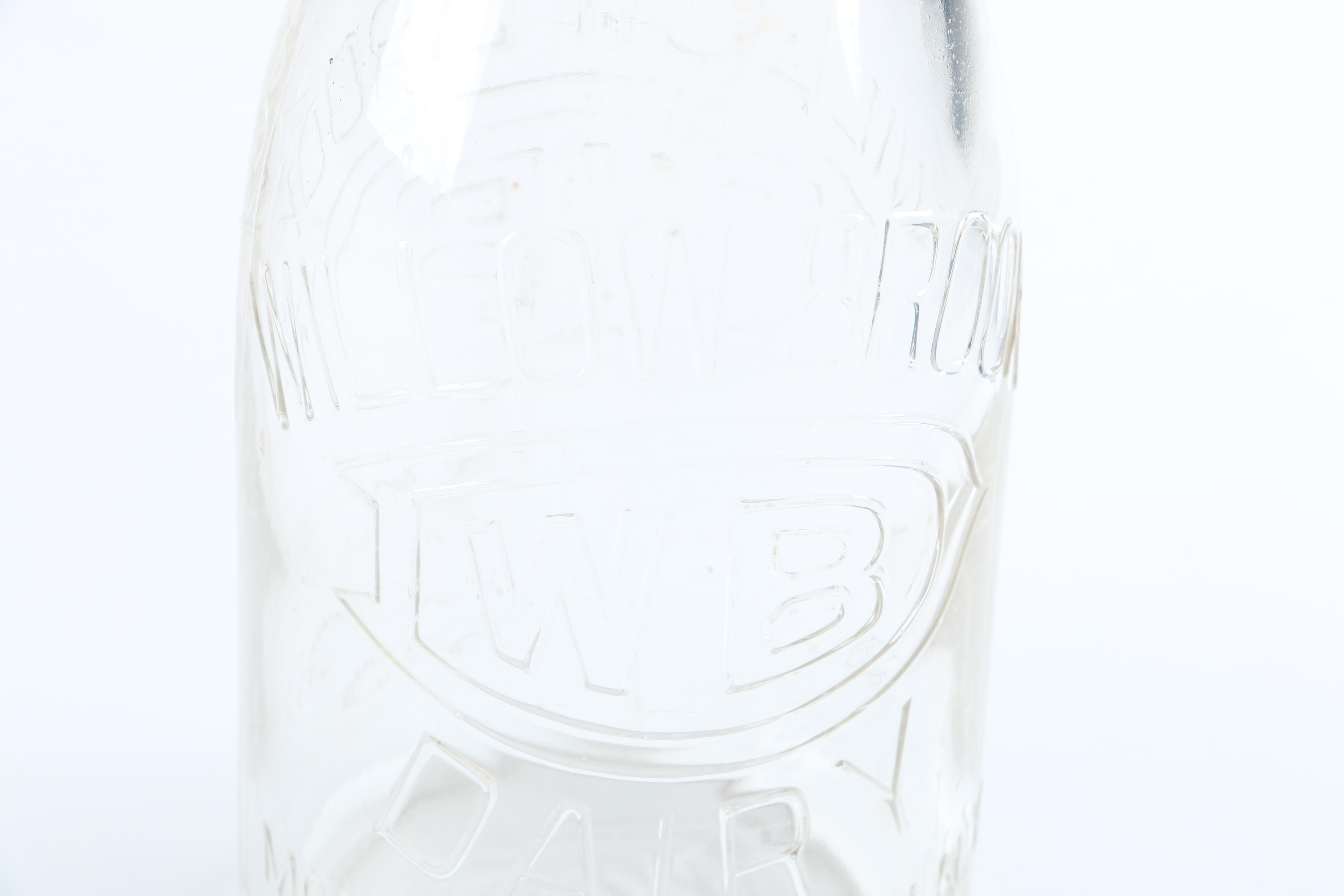 Stemless Red Wine Glass Set and Willow Brook Dairy Bottle