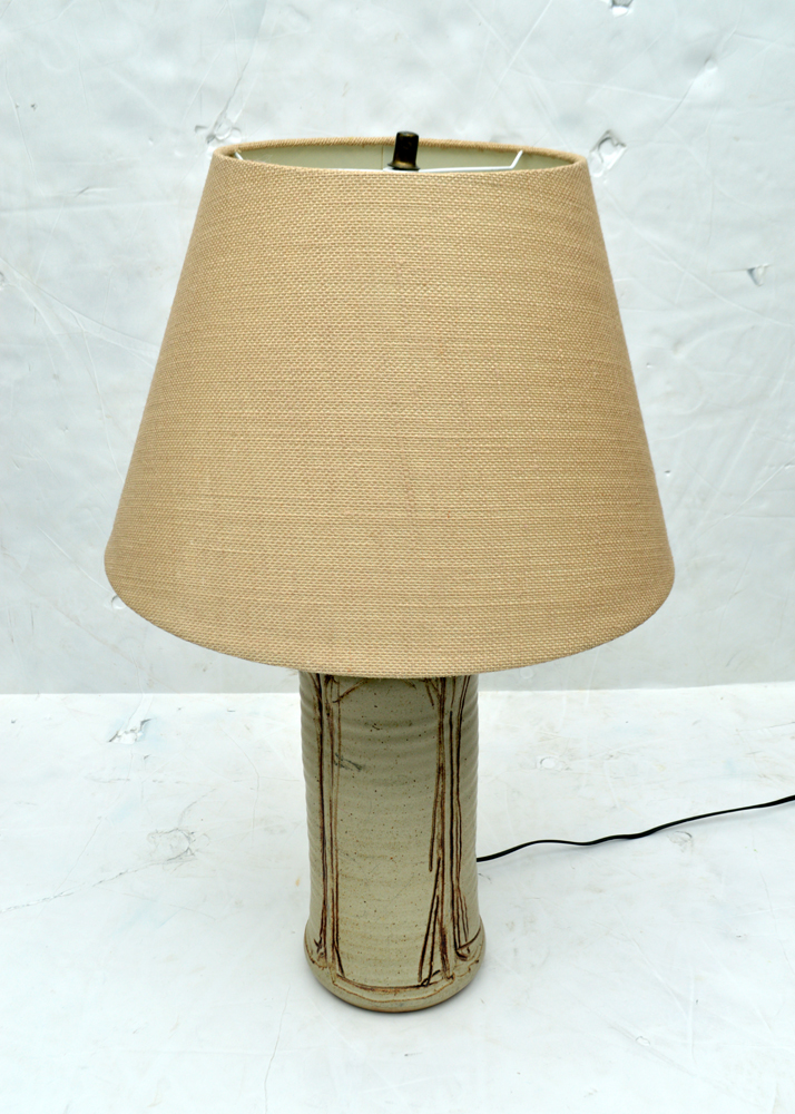 Signed Wishon Harrell Art Pottery Lamp