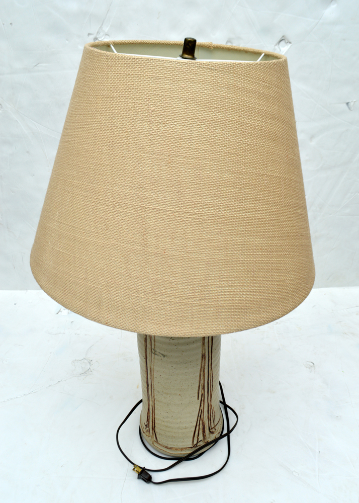 Signed Wishon Harrell Art Pottery Lamp