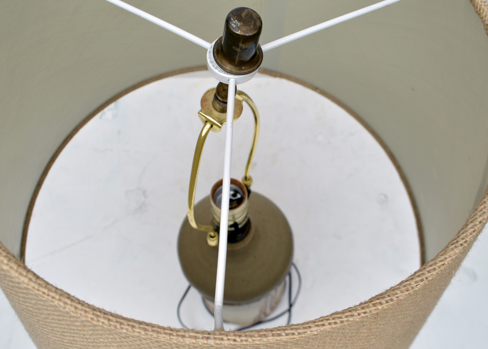 Signed Wishon Harrell Art Pottery Lamp