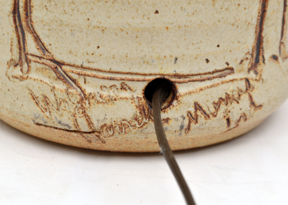 Signed Wishon Harrell Art Pottery Lamp