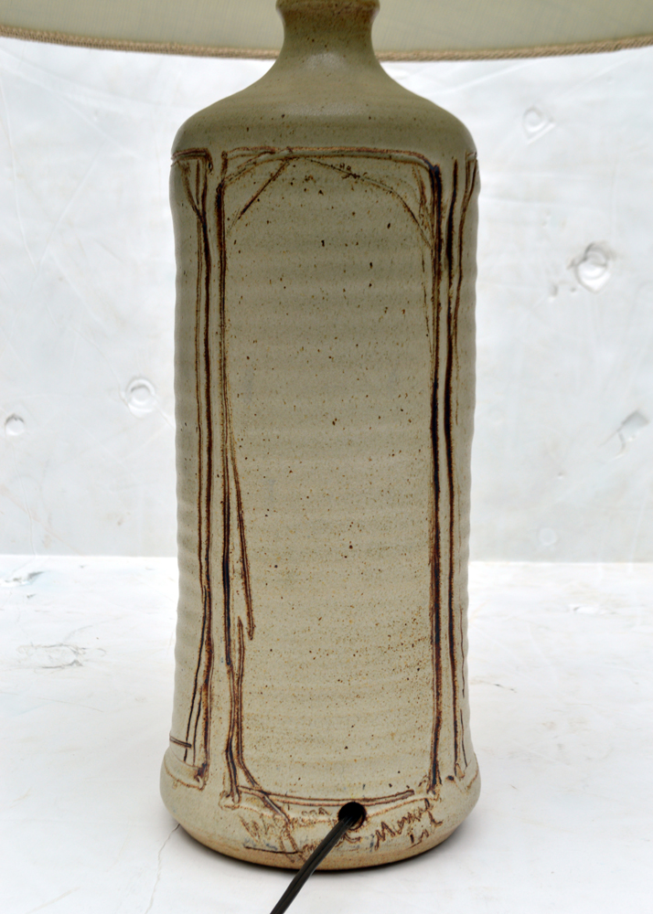 Signed Wishon Harrell Art Pottery Lamp
