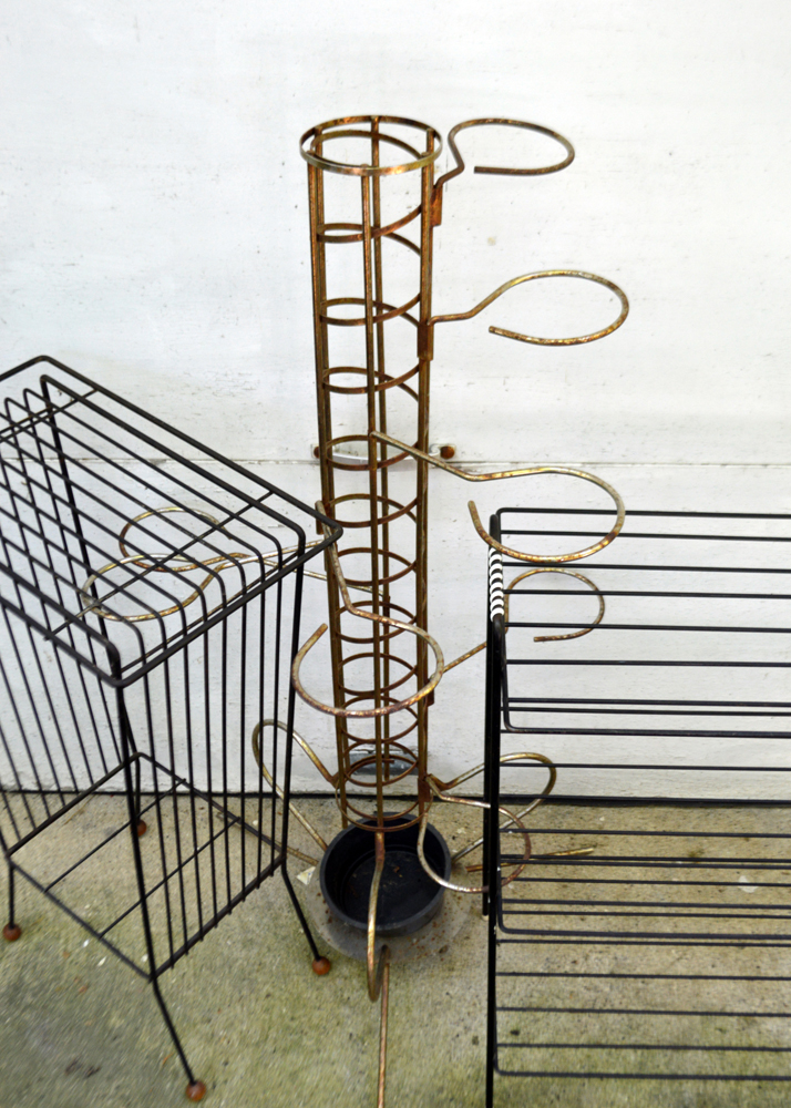 Mid Century Modern Metal Plant Stands/Shelves