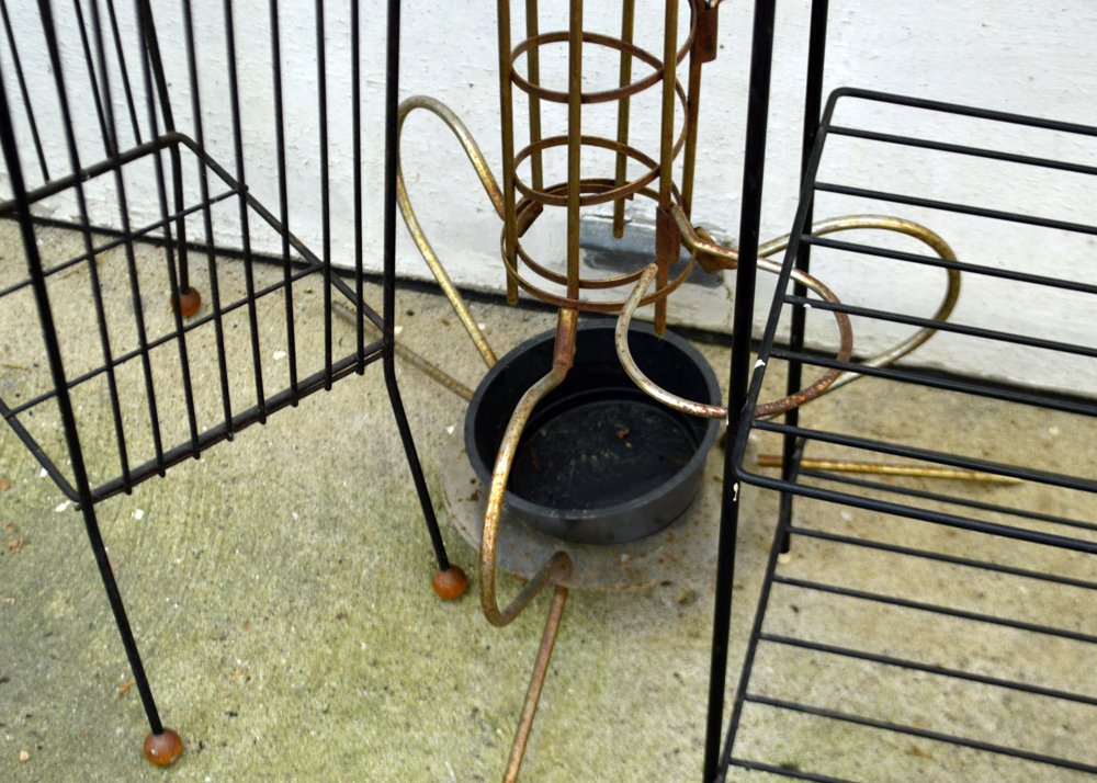 Mid Century Modern Metal Plant Stands/Shelves