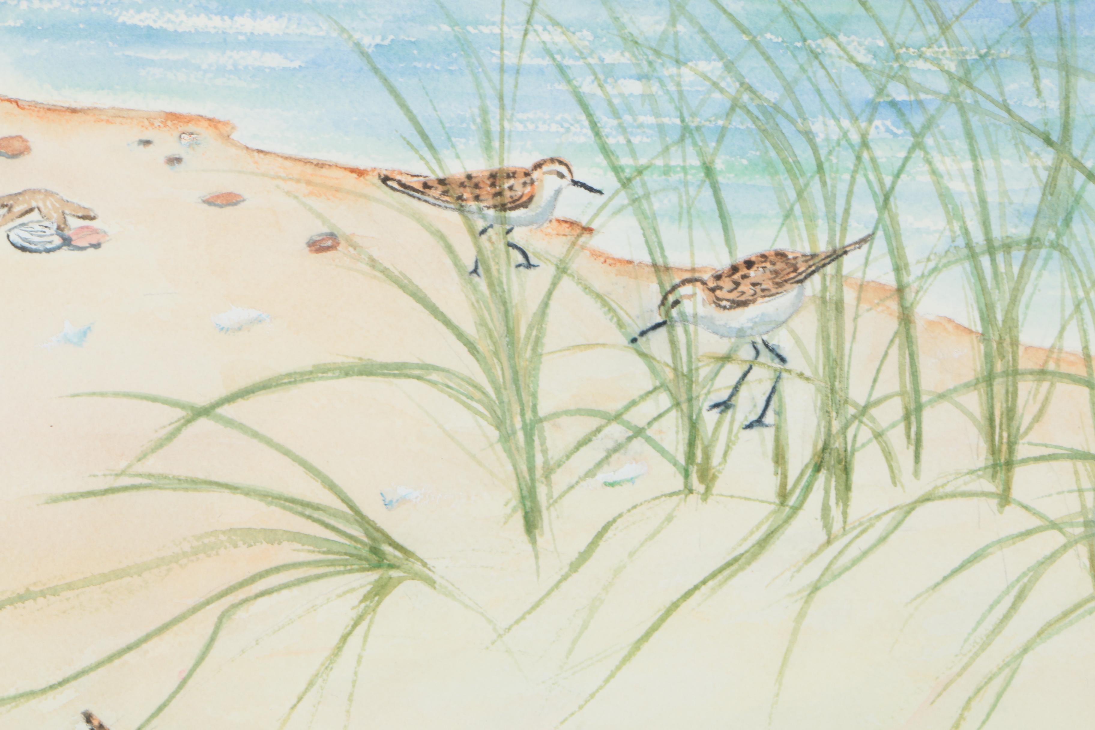 Pat Applegate Watercolor on Paper of Waders