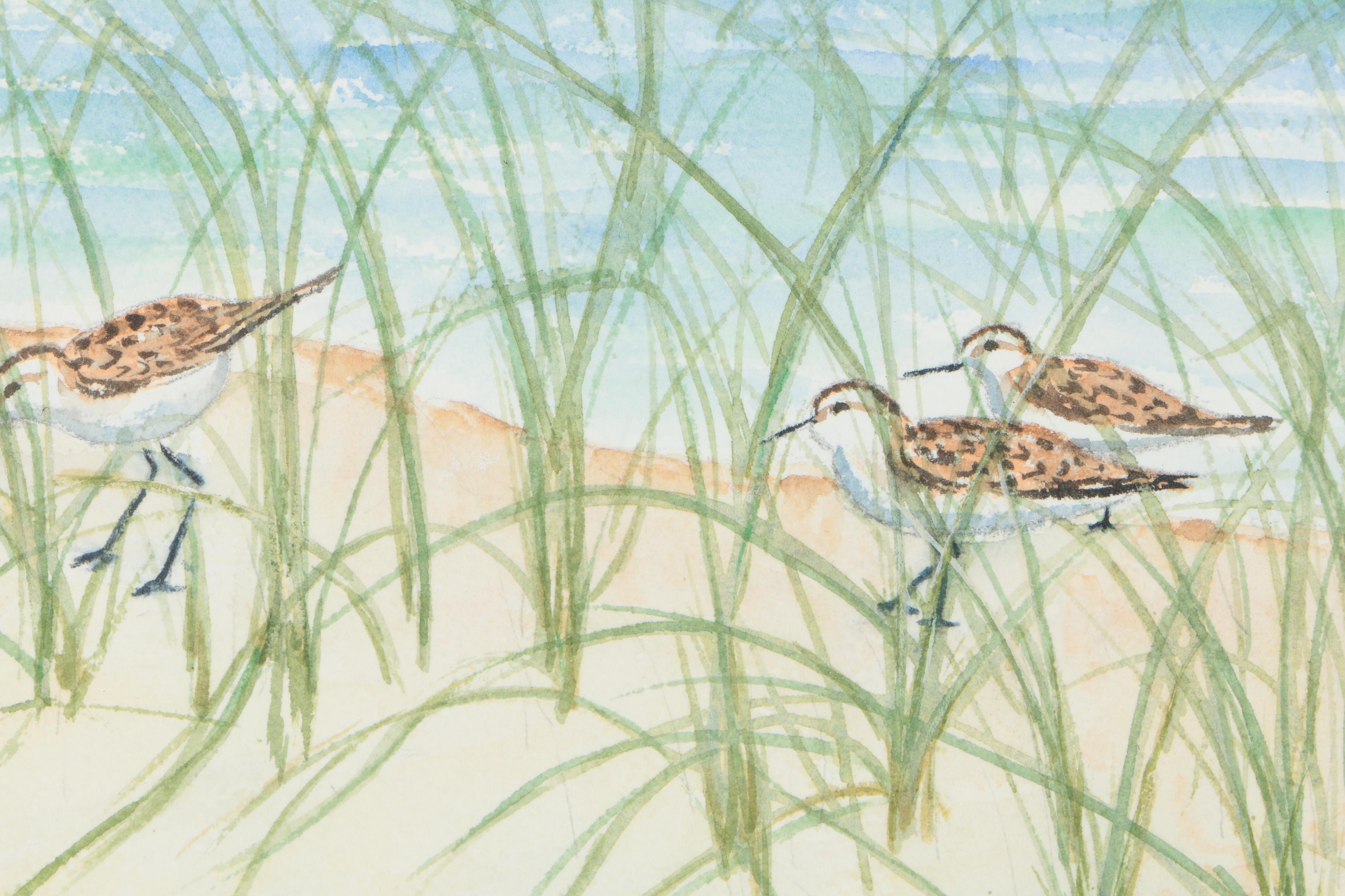 Pat Applegate Watercolor on Paper of Waders