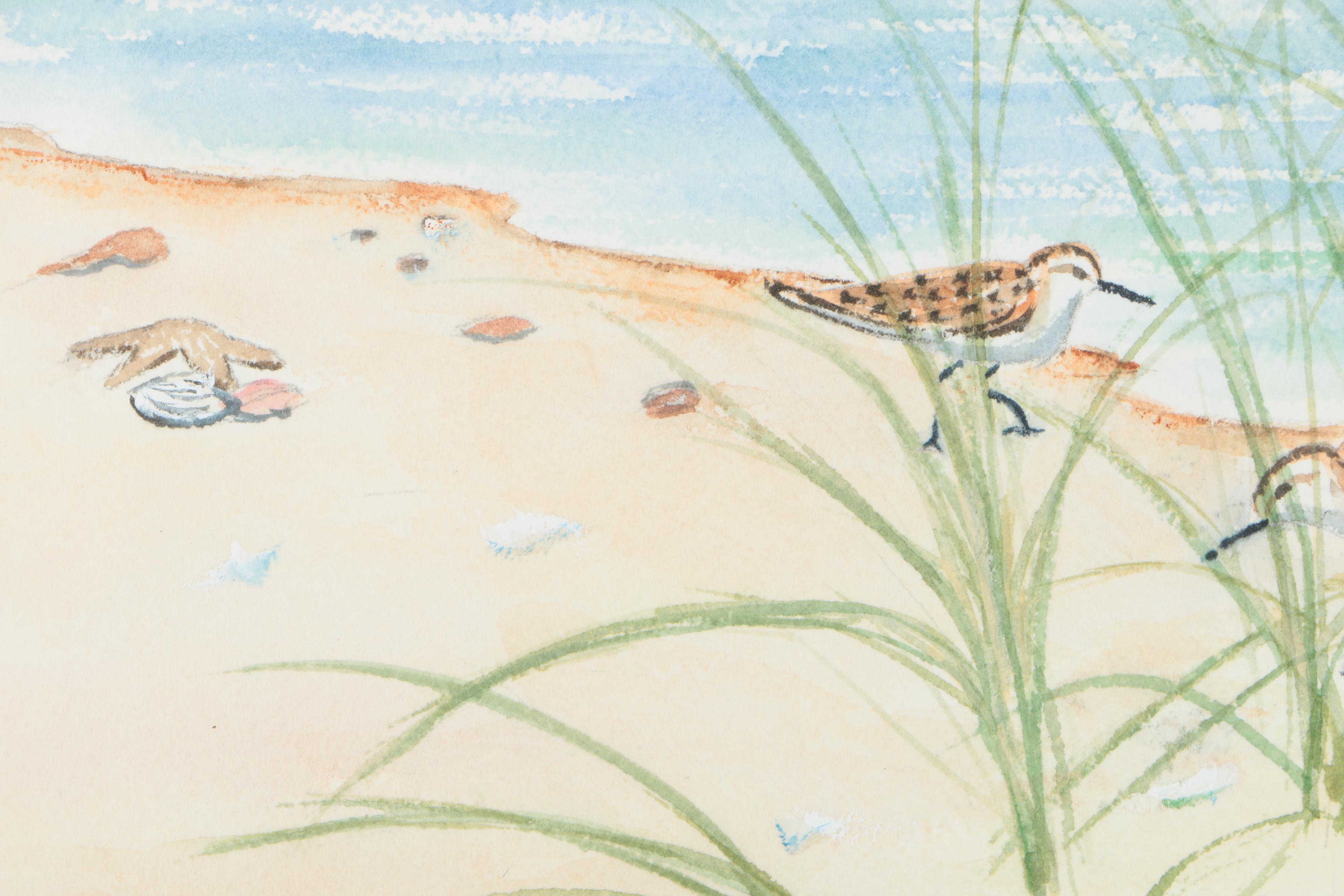 Pat Applegate Watercolor on Paper of Waders