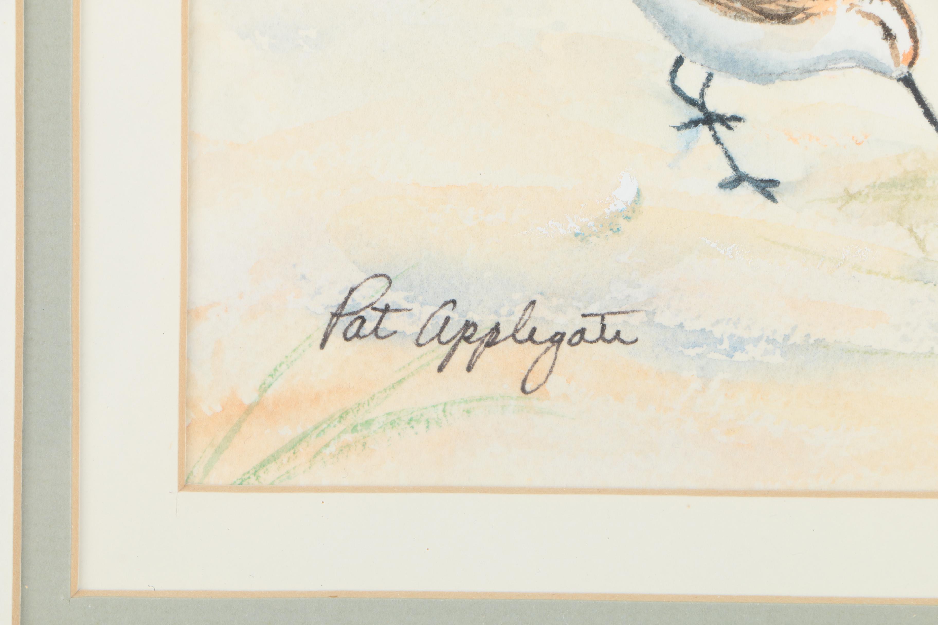 Pat Applegate Watercolor on Paper of Waders