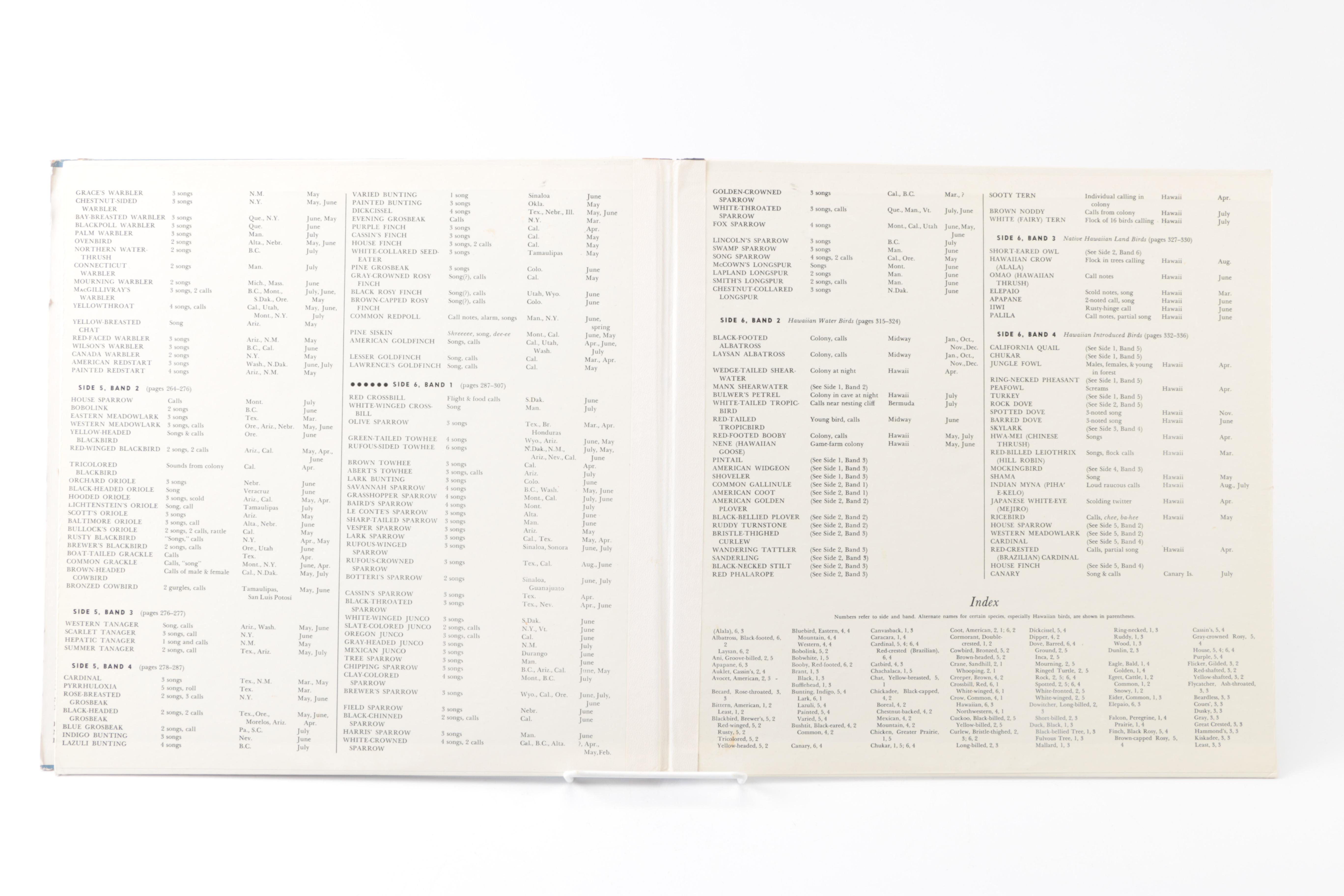 "Field Guide to Western Bird Songs" Record Set