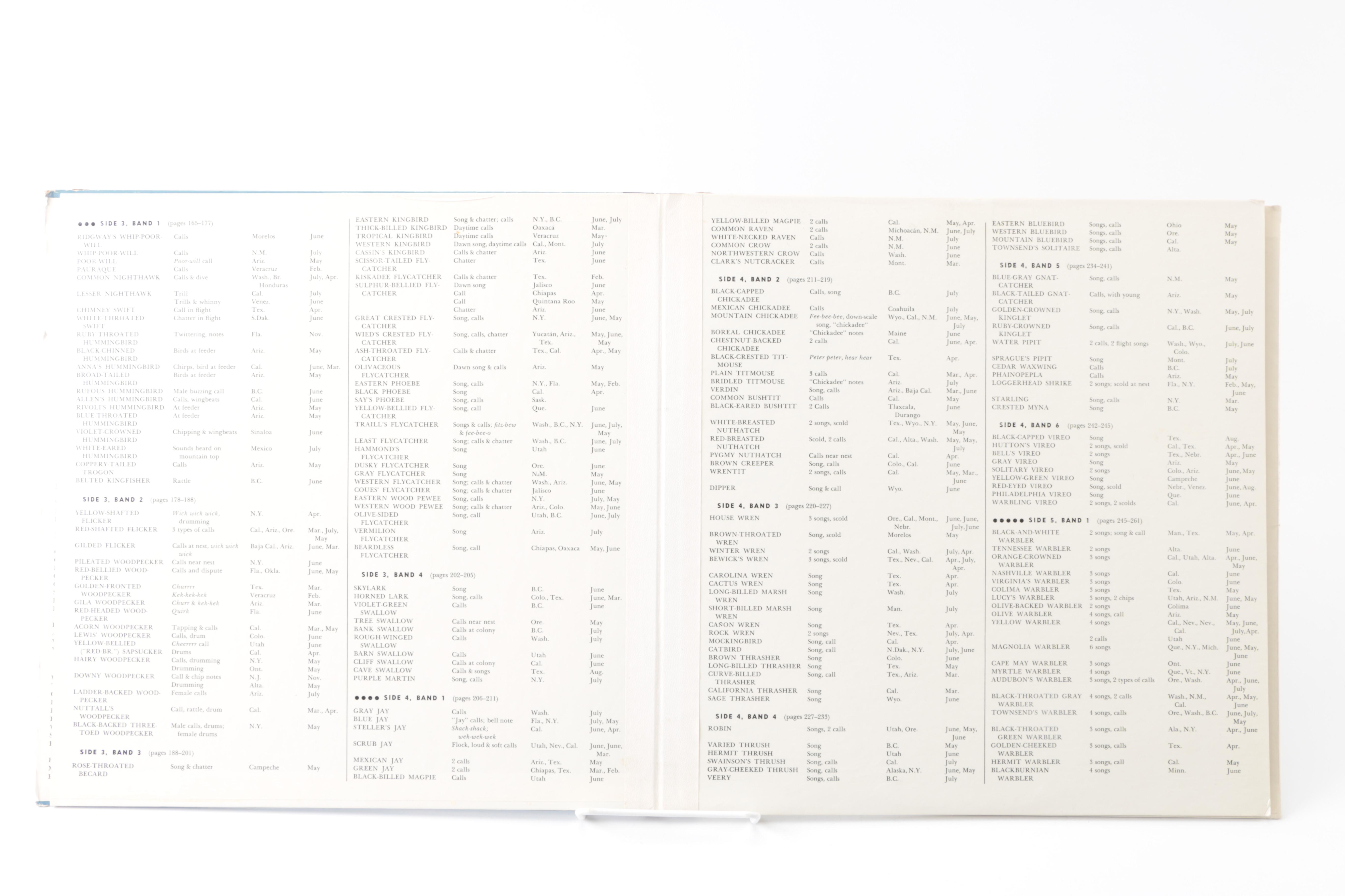 "Field Guide to Western Bird Songs" Record Set