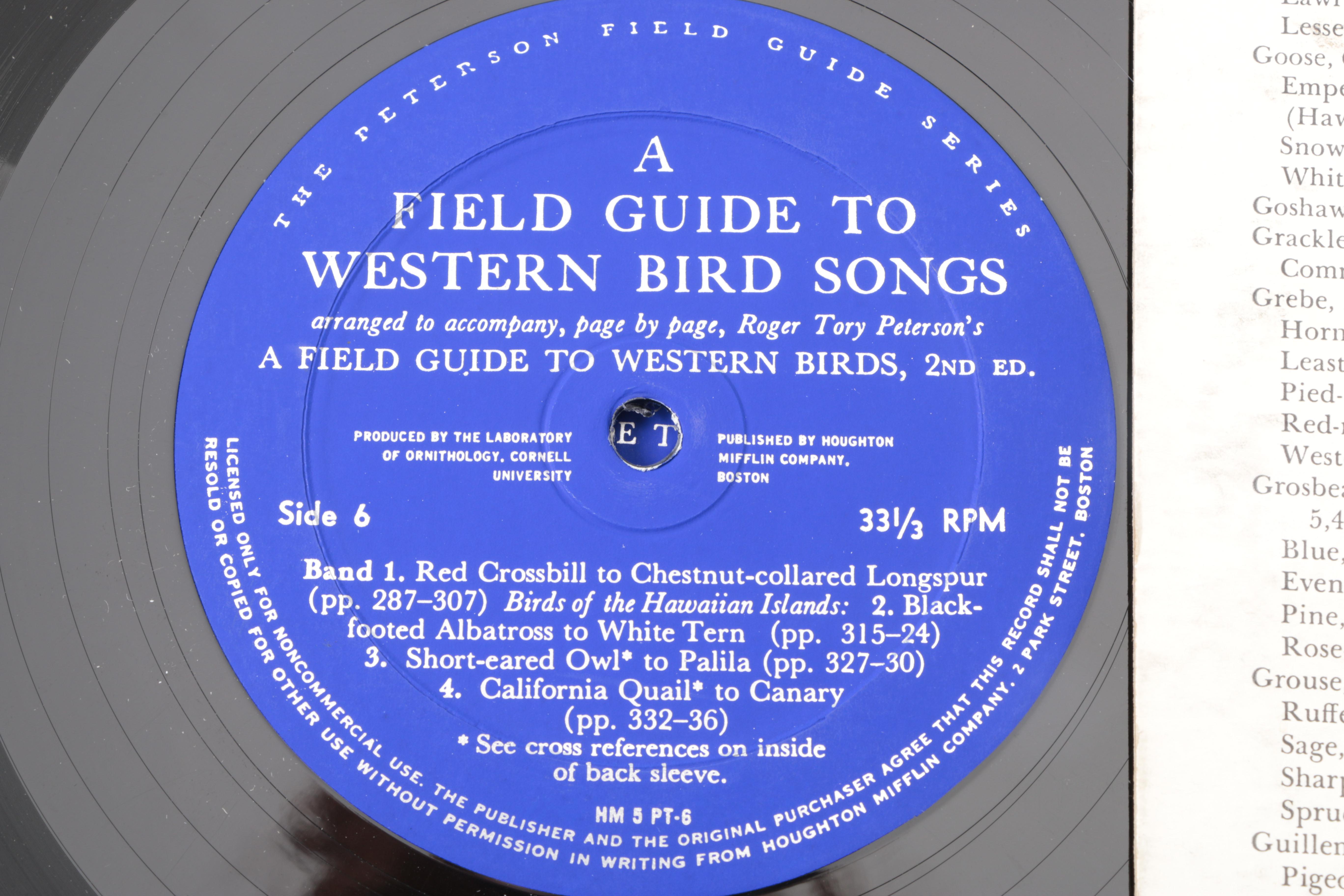 "Field Guide to Western Bird Songs" Record Set