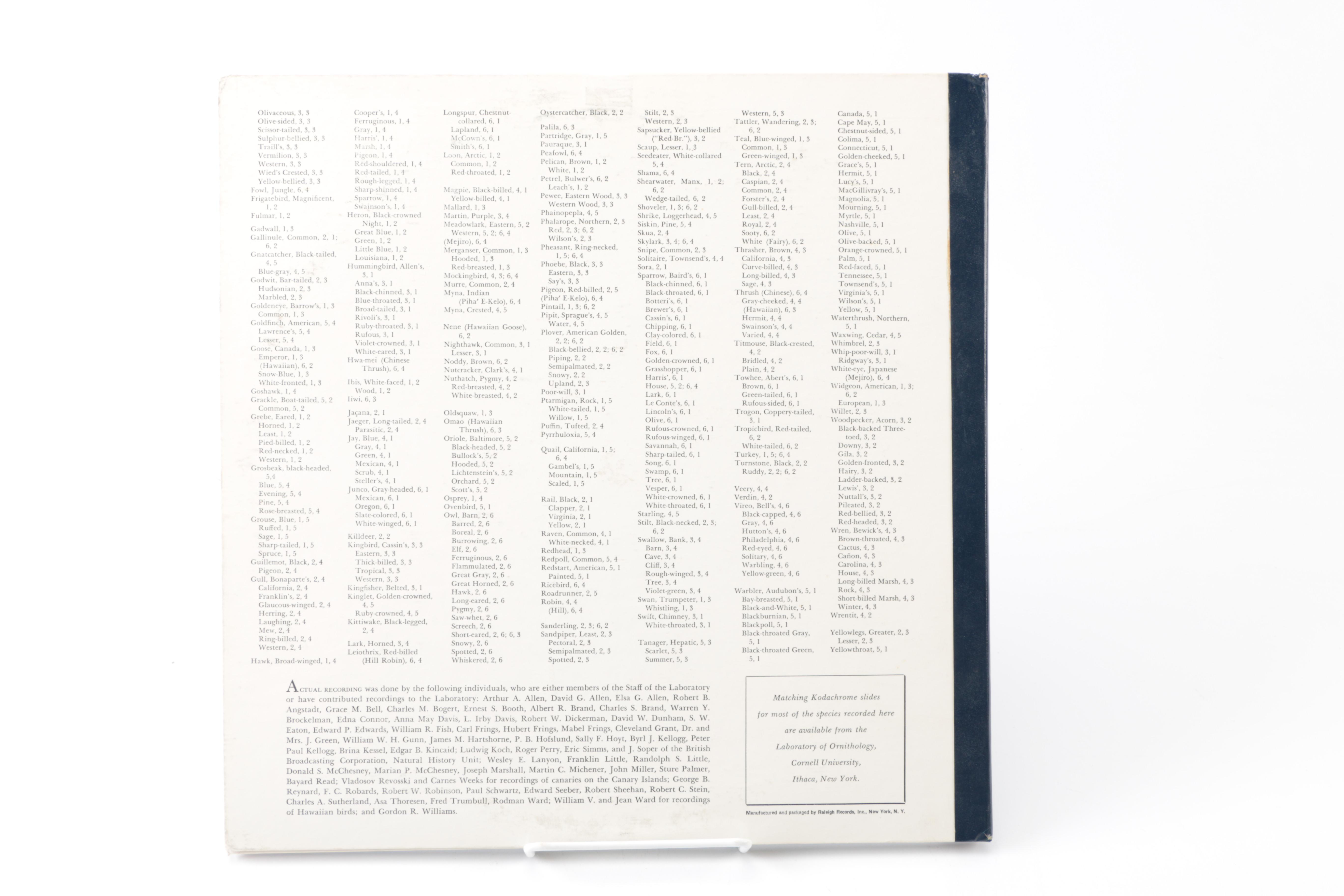 "Field Guide to Western Bird Songs" Record Set