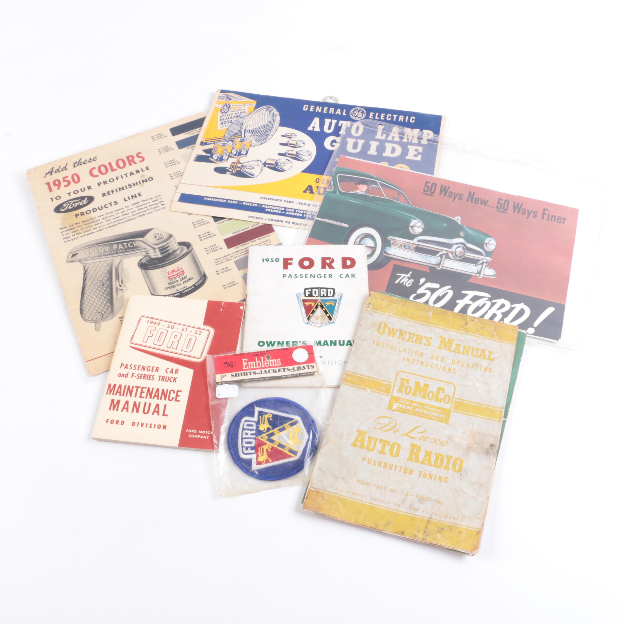 1950s Ford Automobile Manuals and More