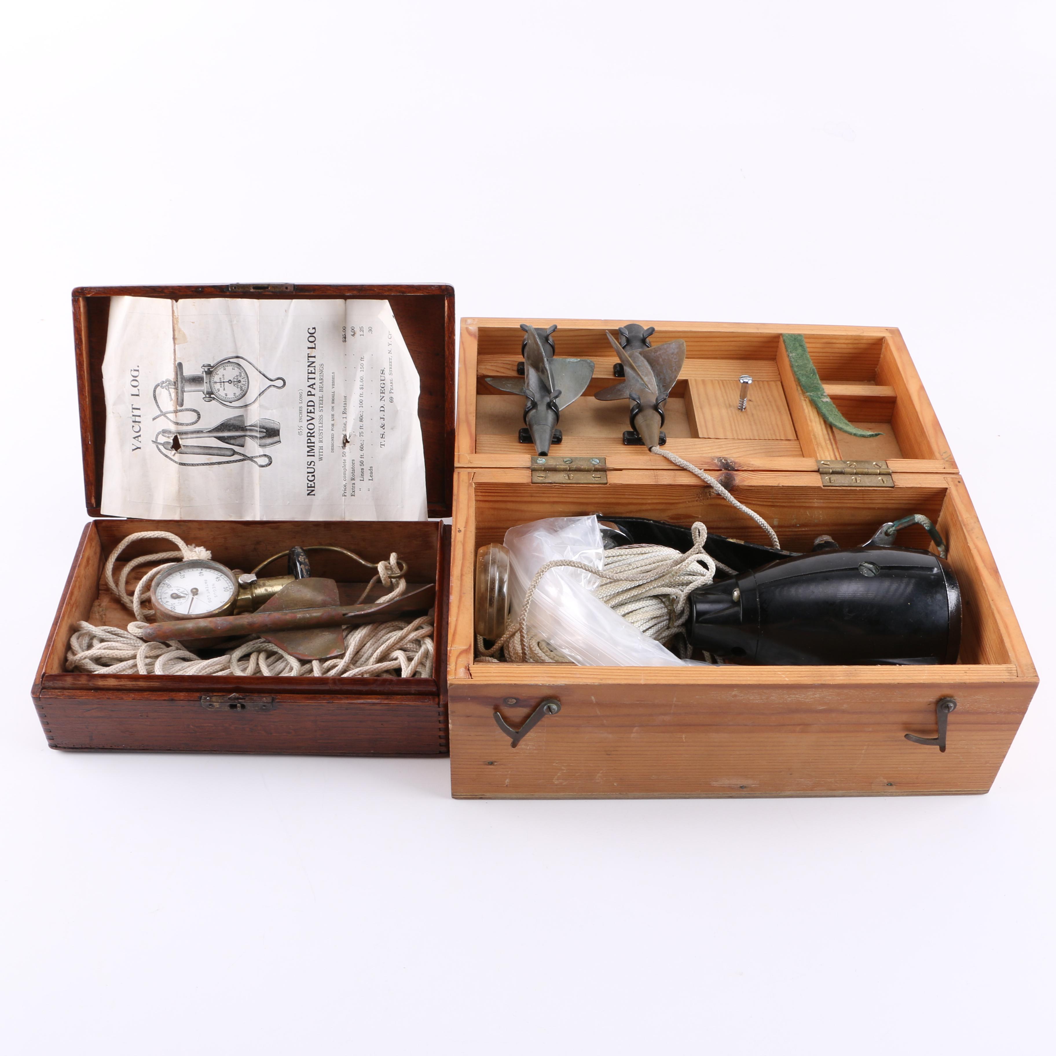 Vintage Walker Knotmaster MKIII and Negus Yacht Logs