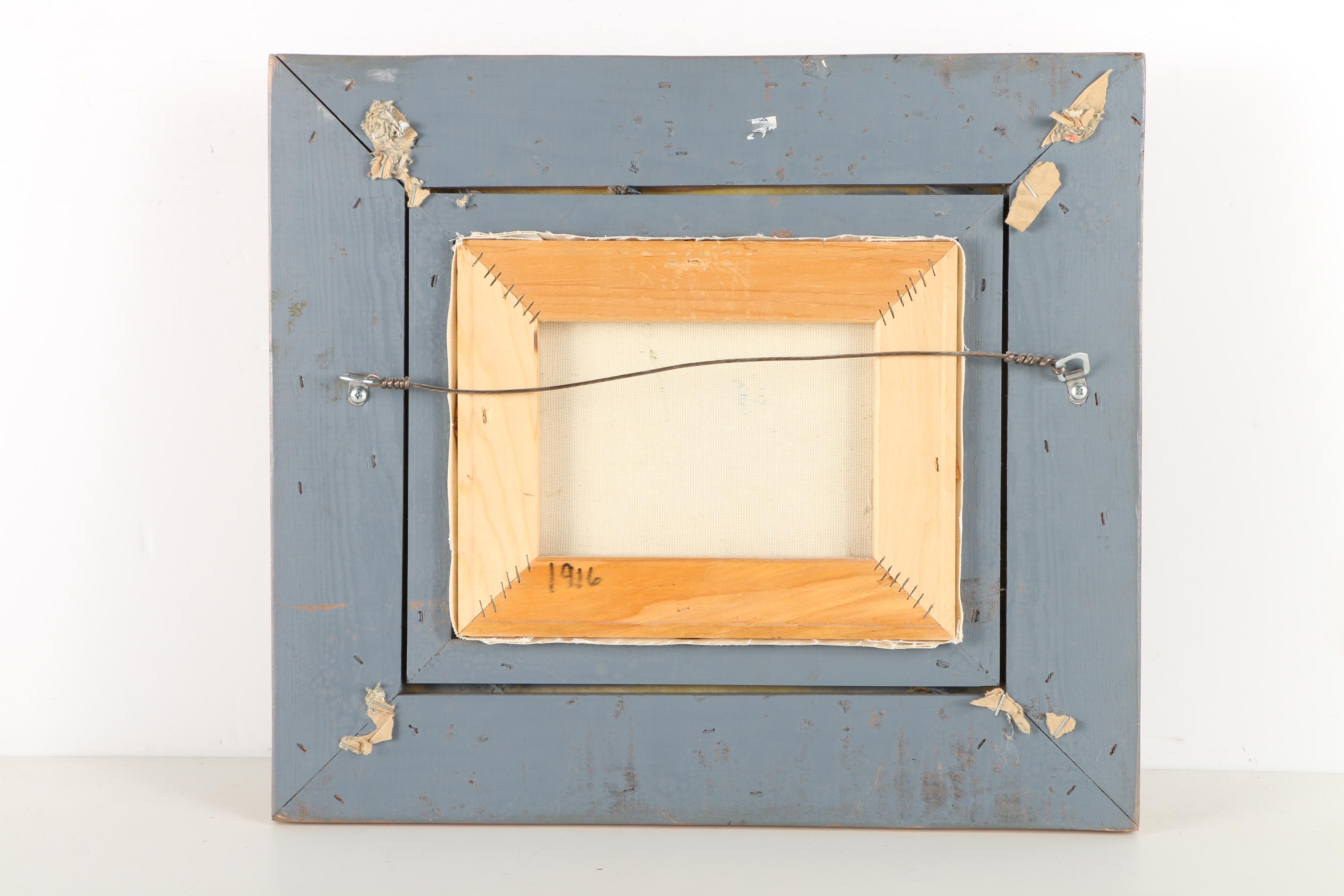 Cassal Oil Painting on Canvas of a Pond and Garden