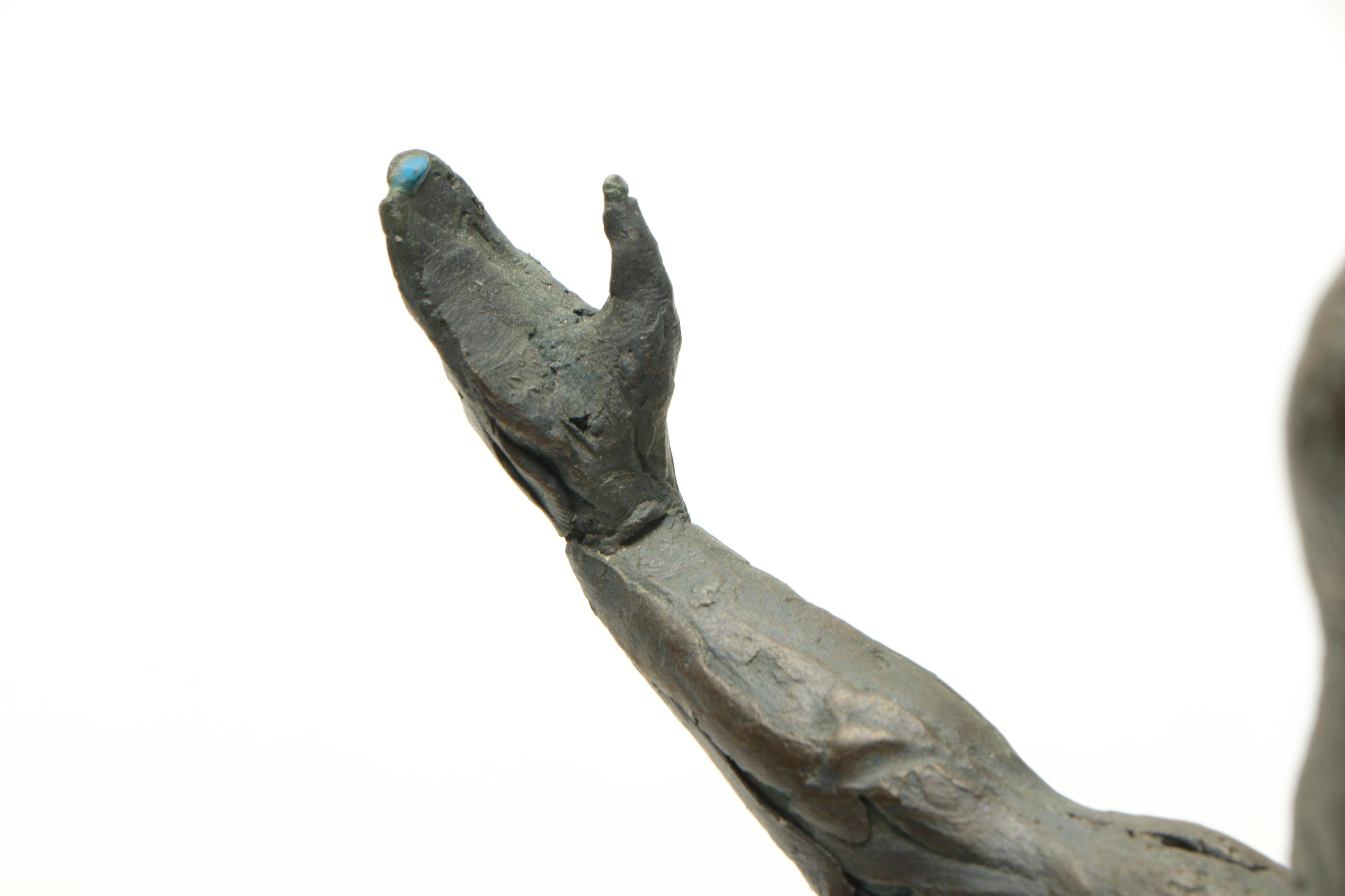 Brass Sculpture of a Falling Man