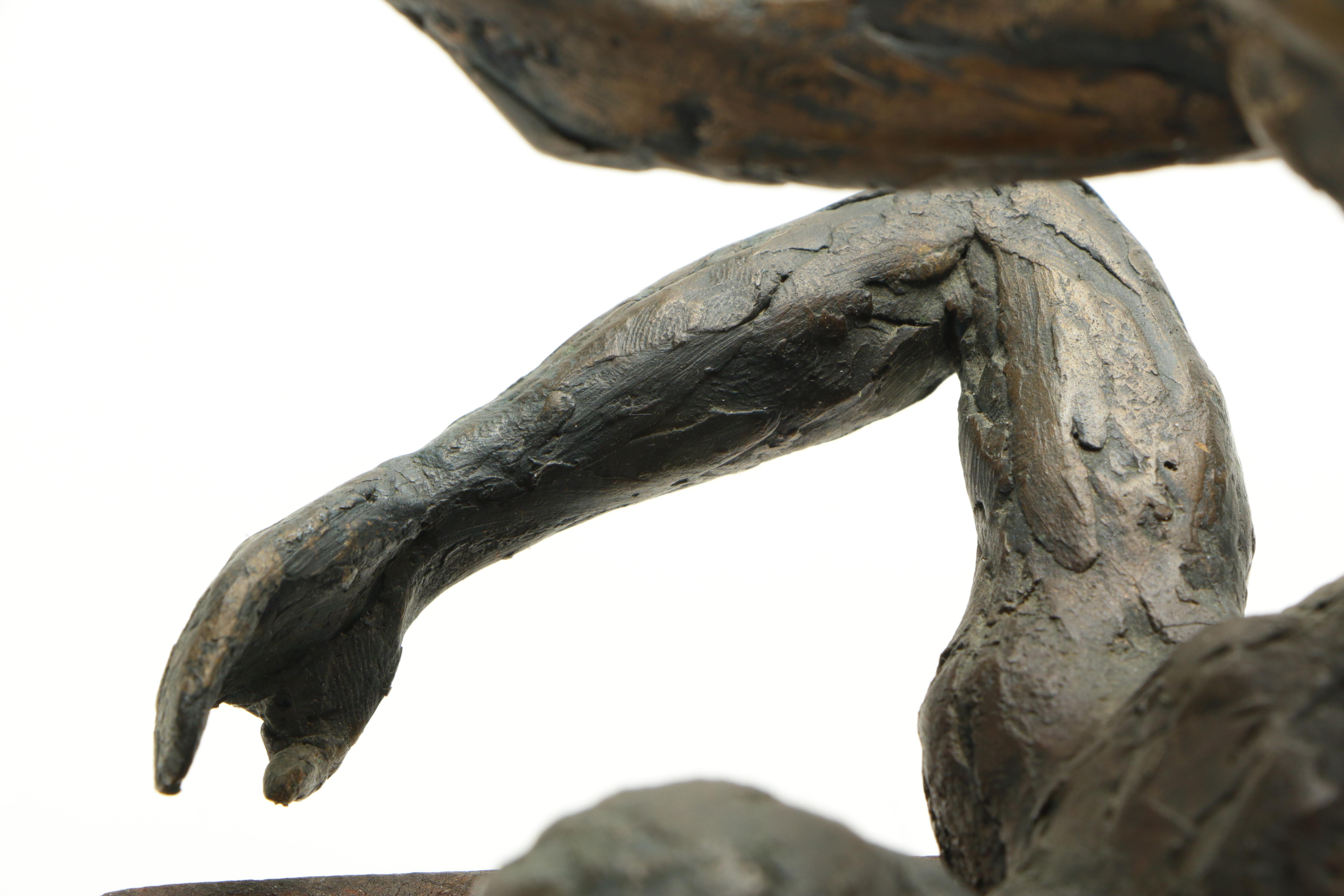 Brass Sculpture of a Falling Man
