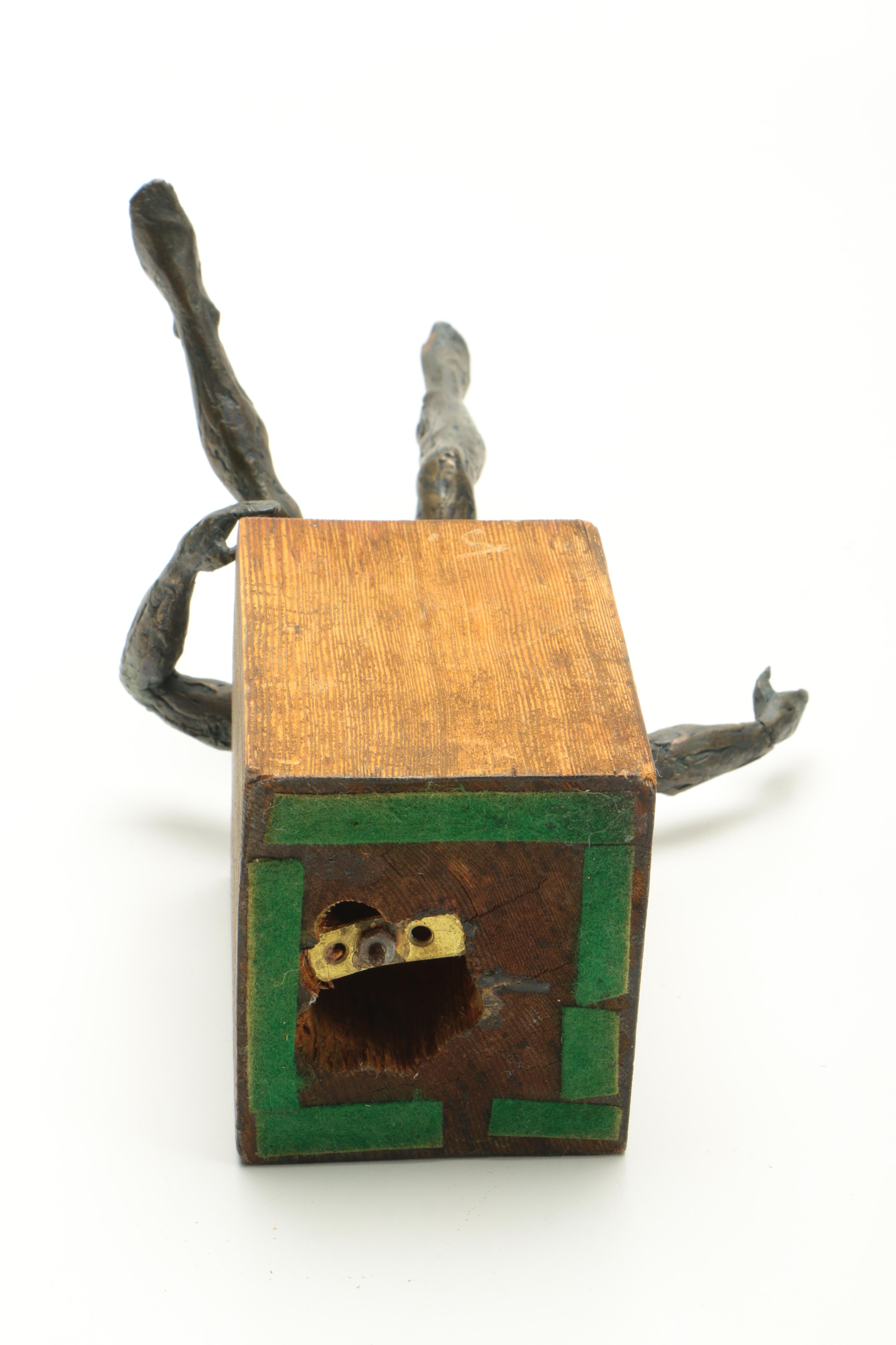 Brass Sculpture of a Falling Man