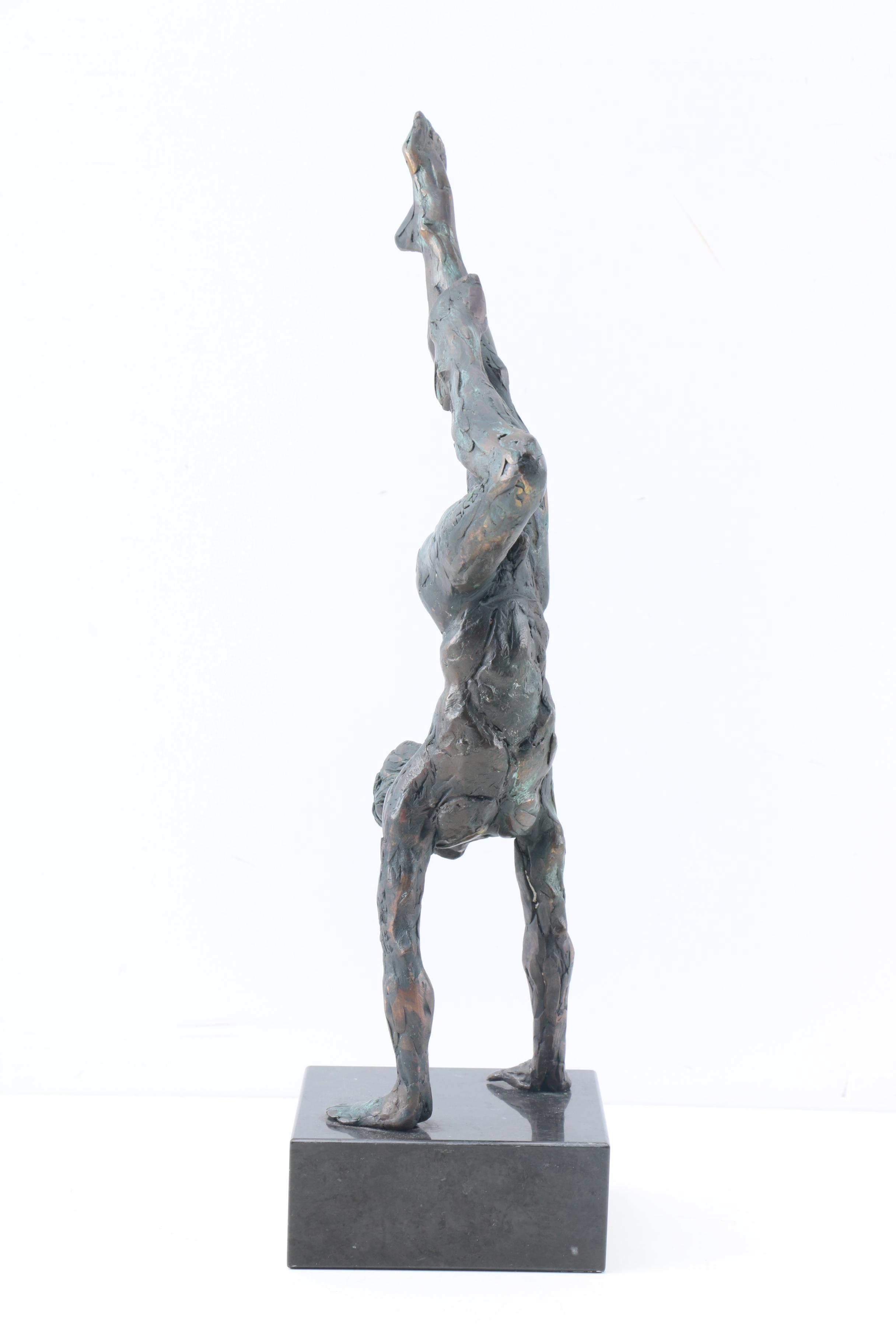 Maher Bronze Sculpture on Marble Base of Nude Figure