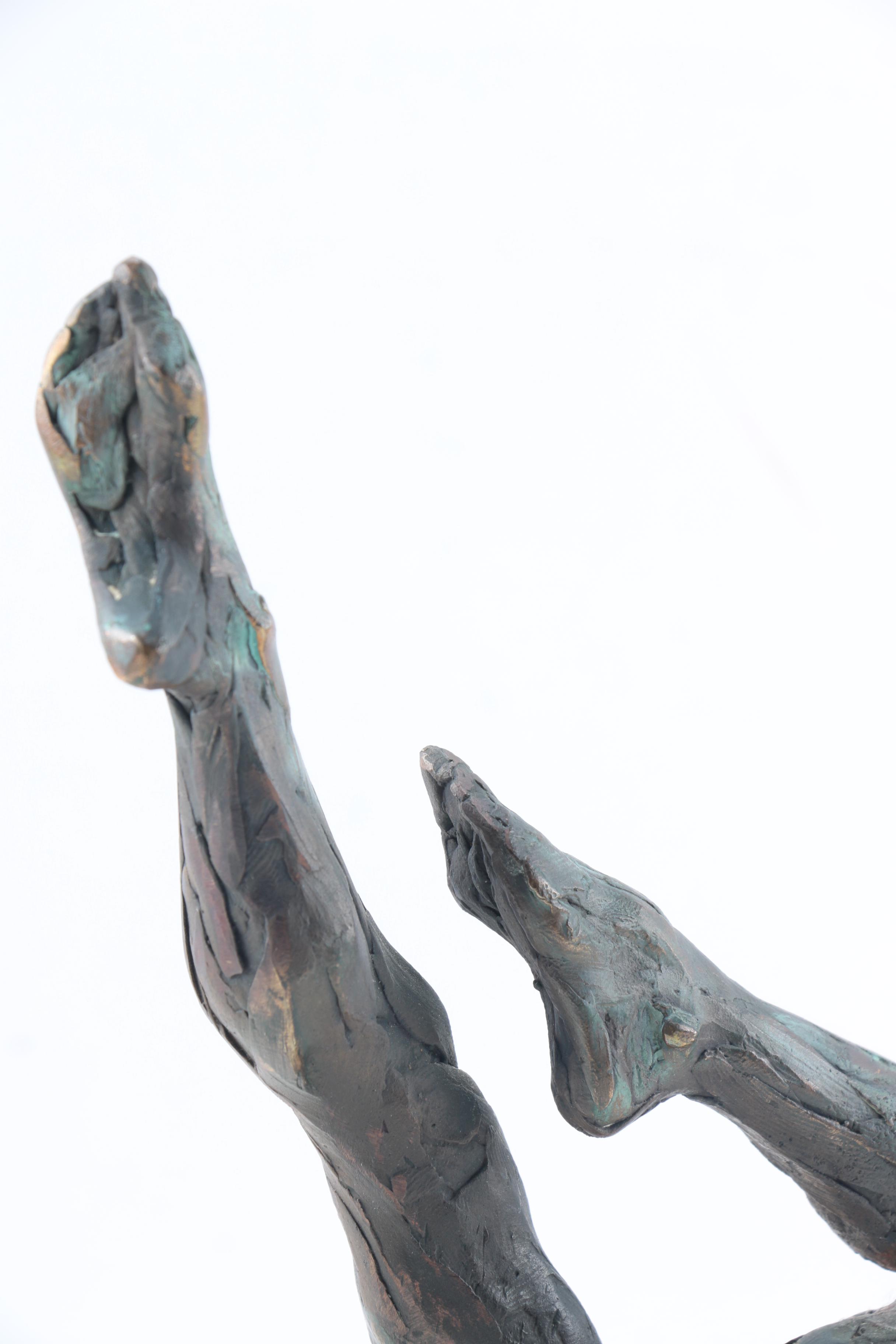 Maher Bronze Sculpture on Marble Base of Nude Figure