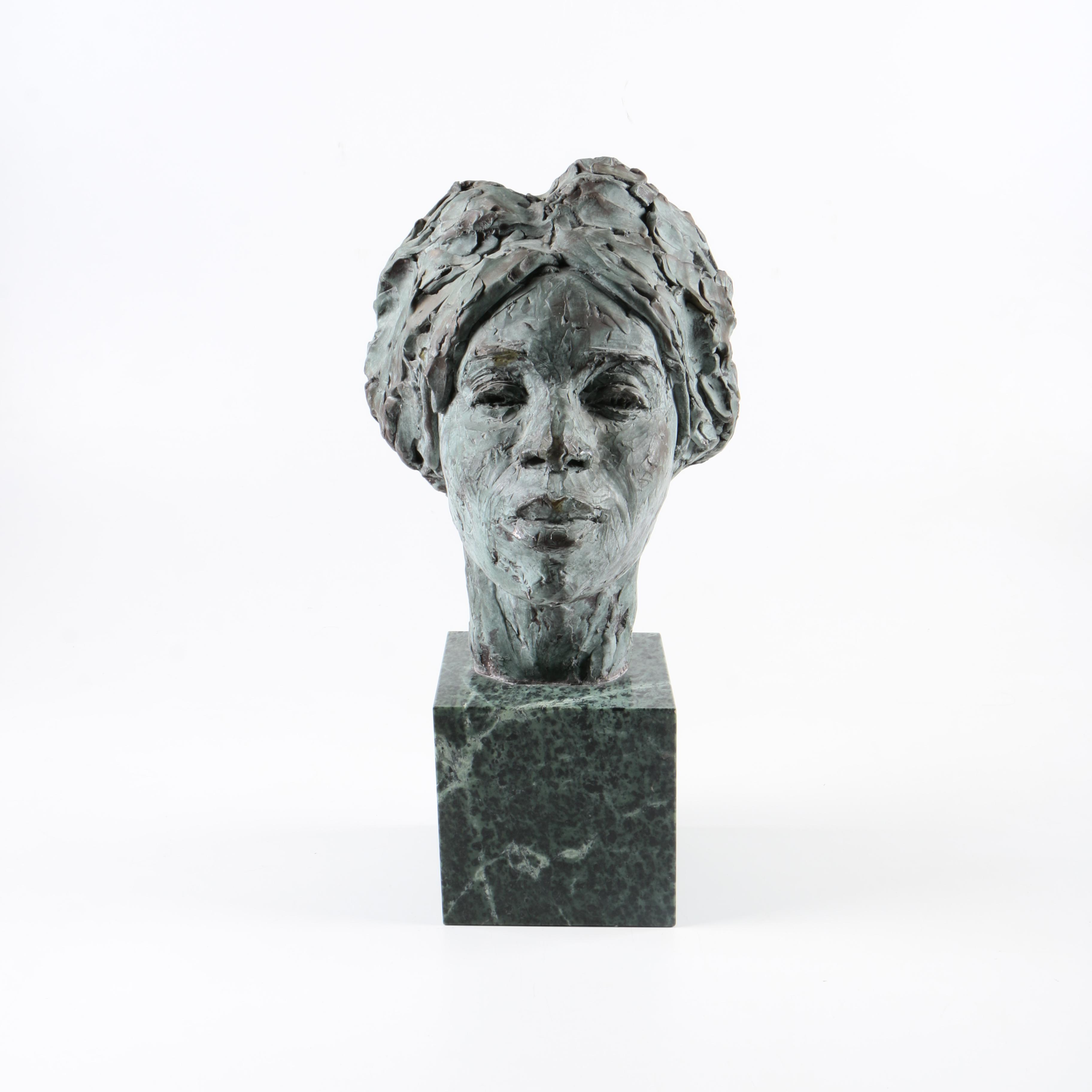 James Maher Plaster Bust on Marble Base