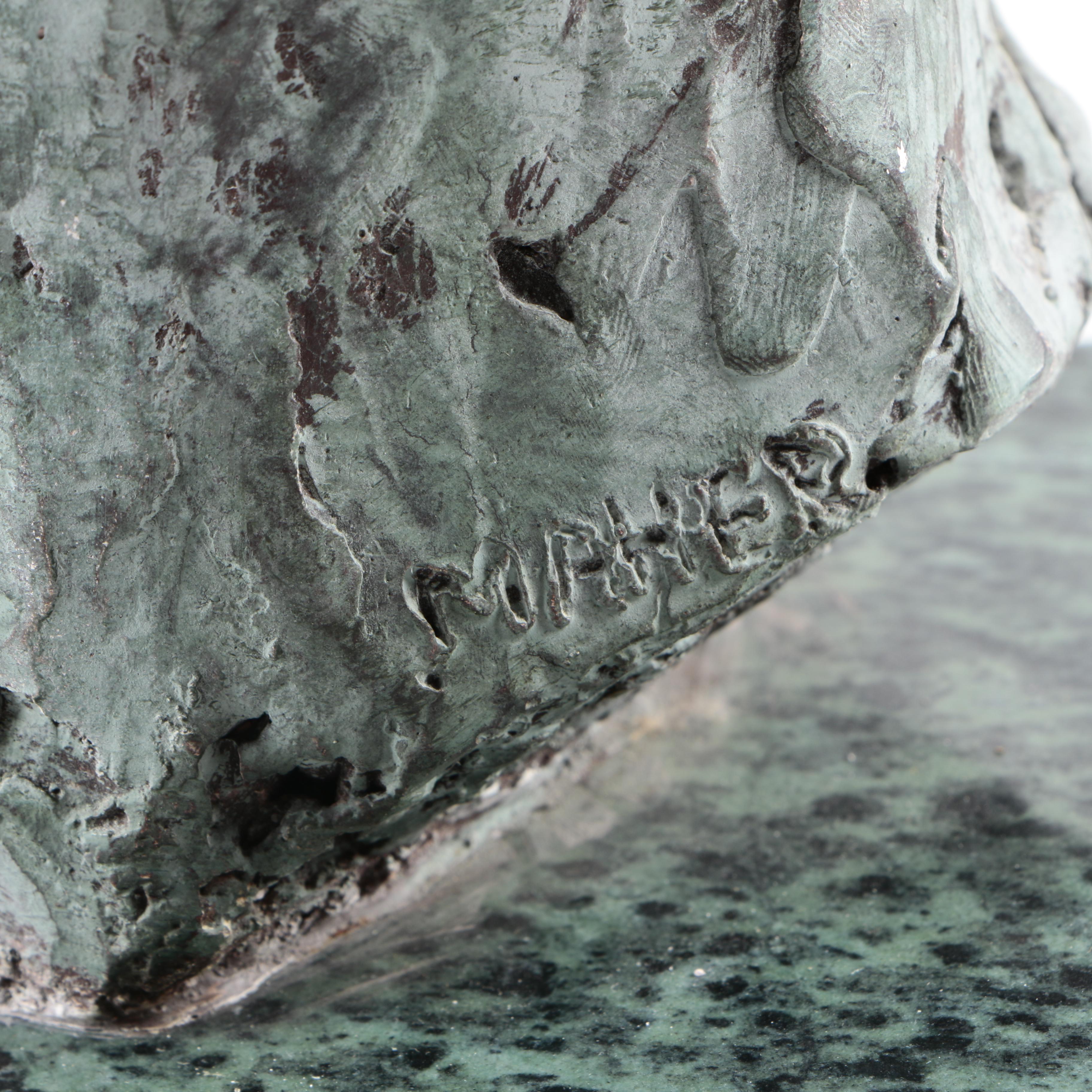 James Maher Plaster Bust on Marble Base