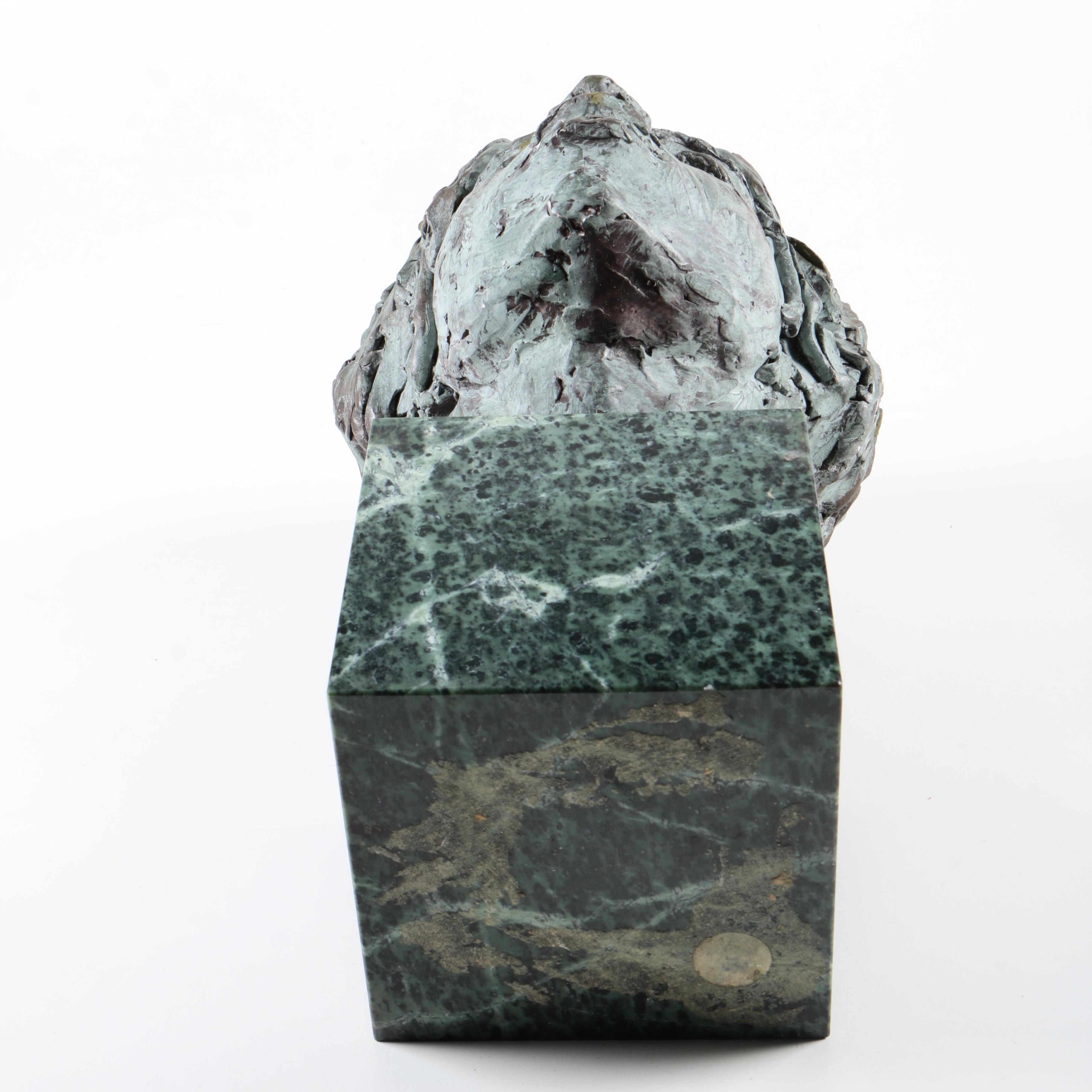 James Maher Plaster Bust on Marble Base