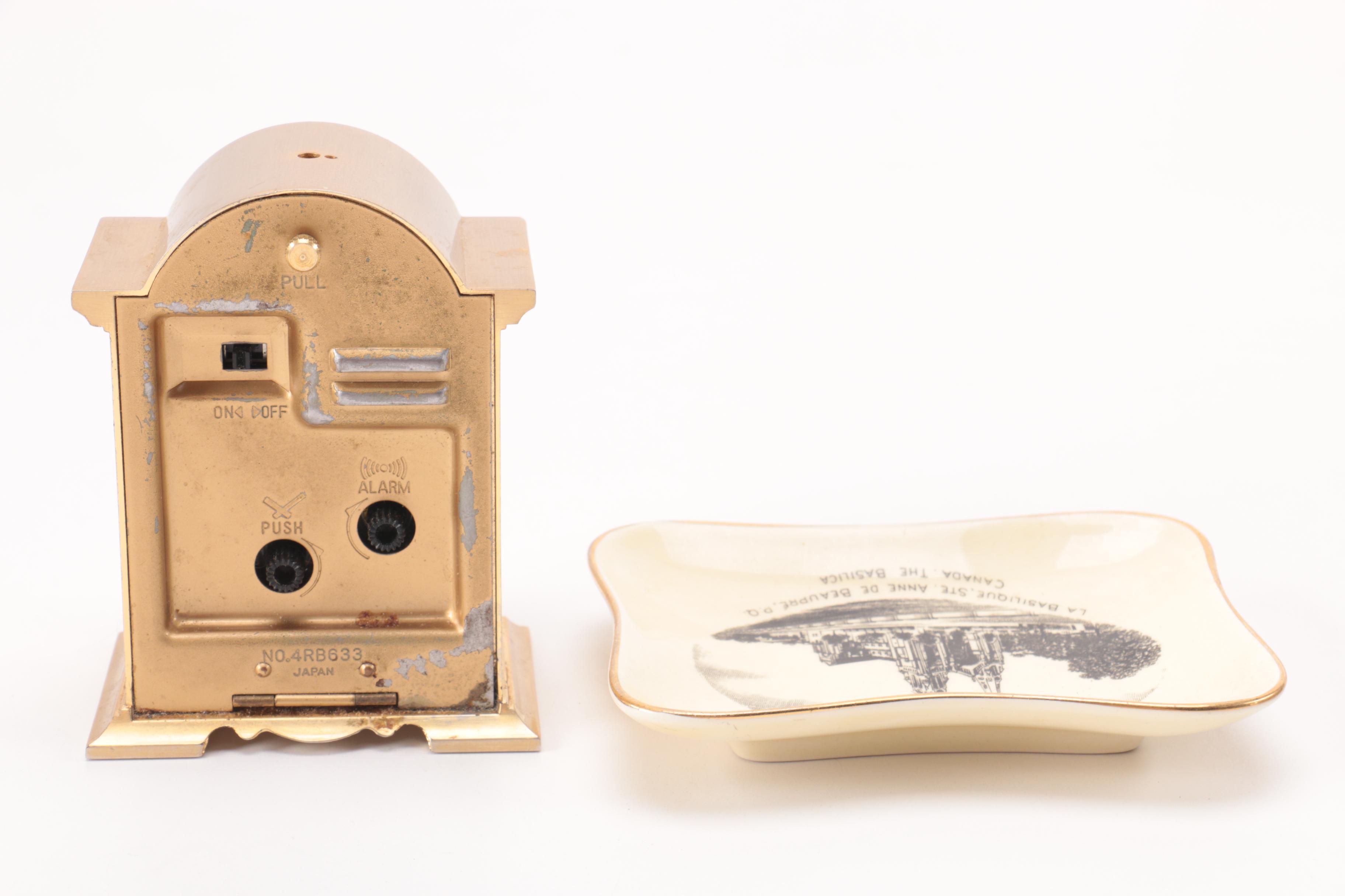 Linden Clock Winton Plate and Vintage Bible