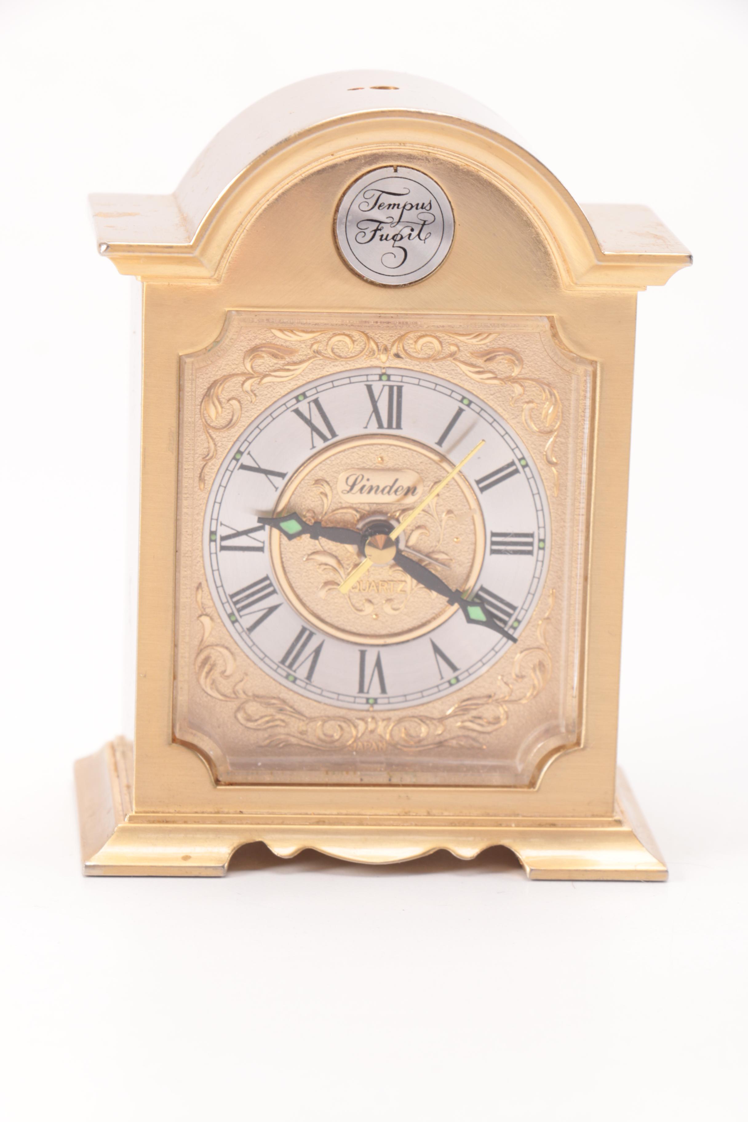 Linden Clock Winton Plate and Vintage Bible