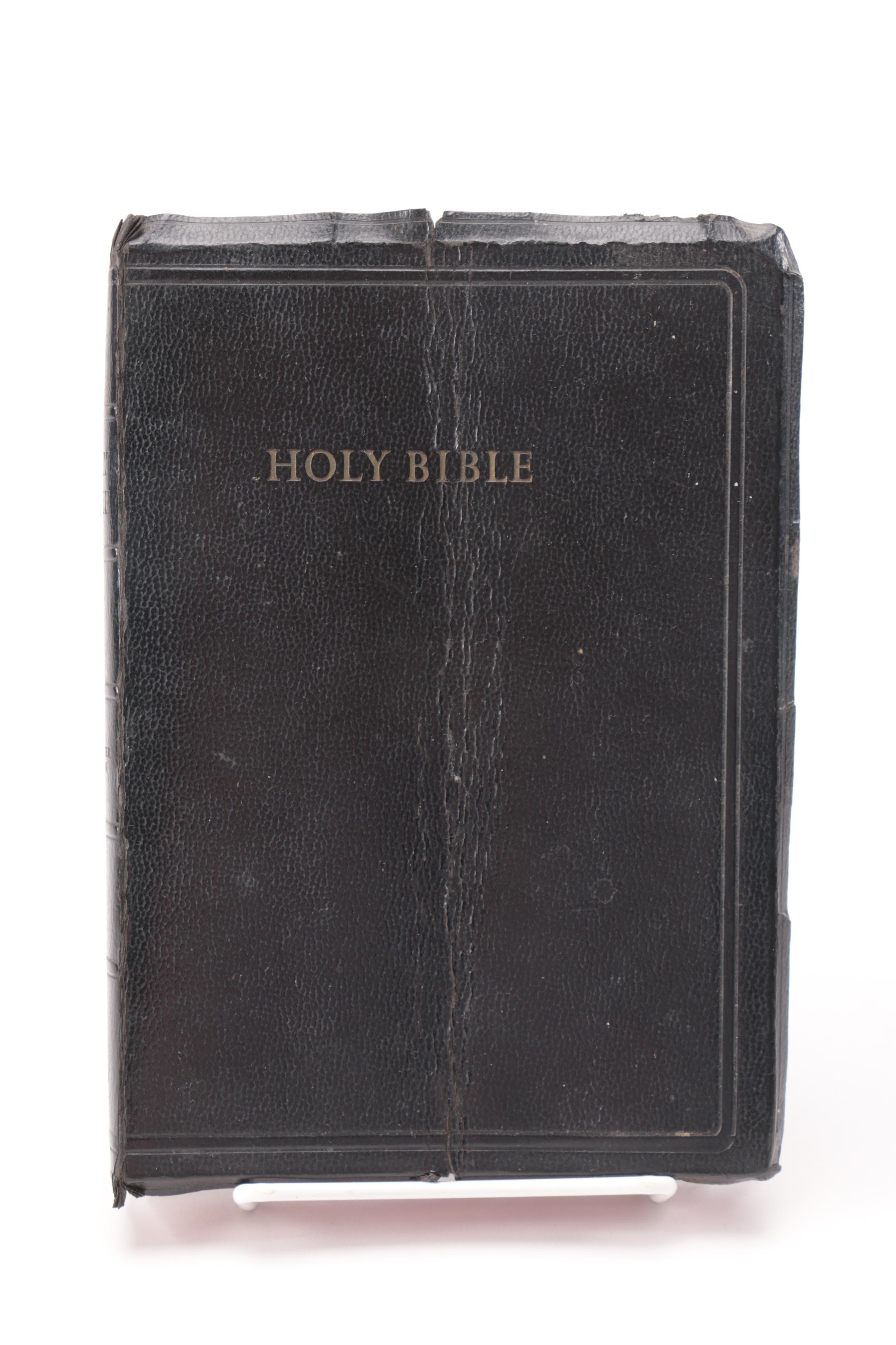 Linden Clock Winton Plate and Vintage Bible