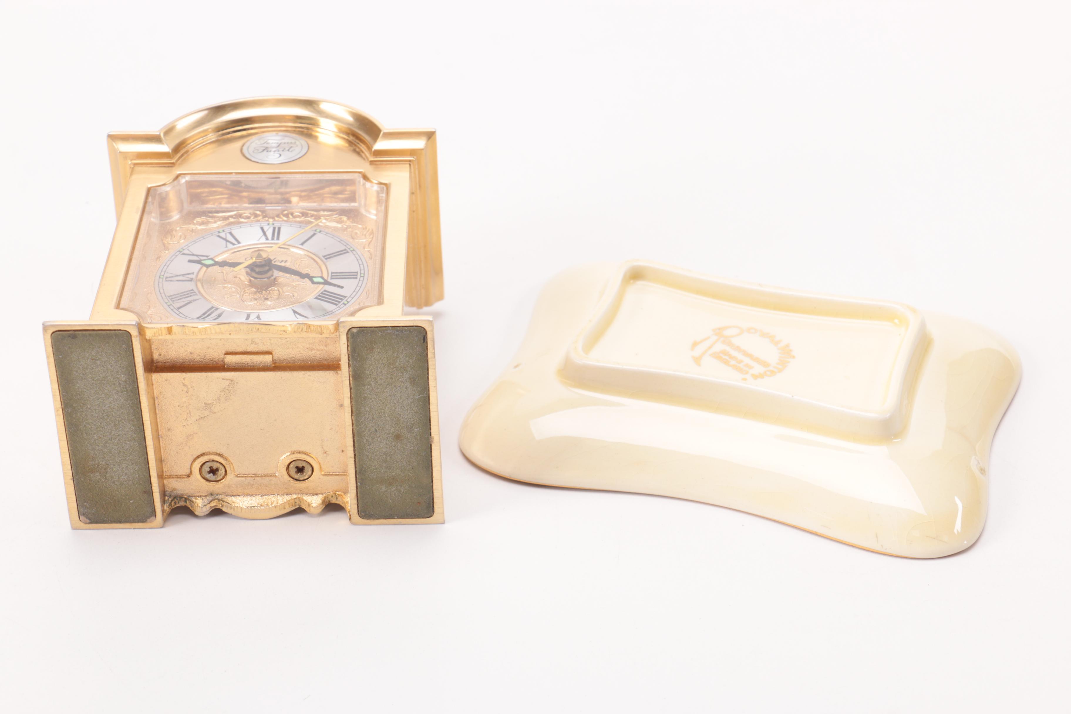 Linden Clock Winton Plate and Vintage Bible